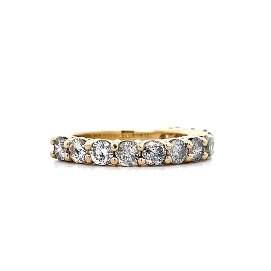 1.32 Salt & Pepper Diamond Wedding Band in 14k Yellow Gold - Image 3