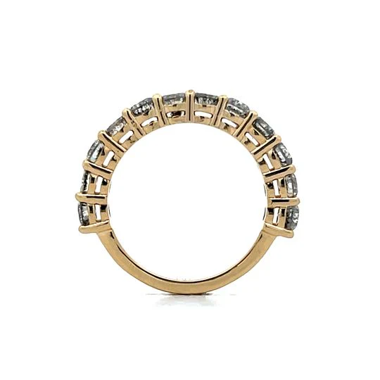1.32 Salt & Pepper Diamond Wedding Band in 14k Yellow Gold - Image 4