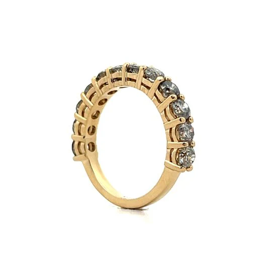 1.32 Salt & Pepper Diamond Wedding Band in 14k Yellow Gold - Image 5