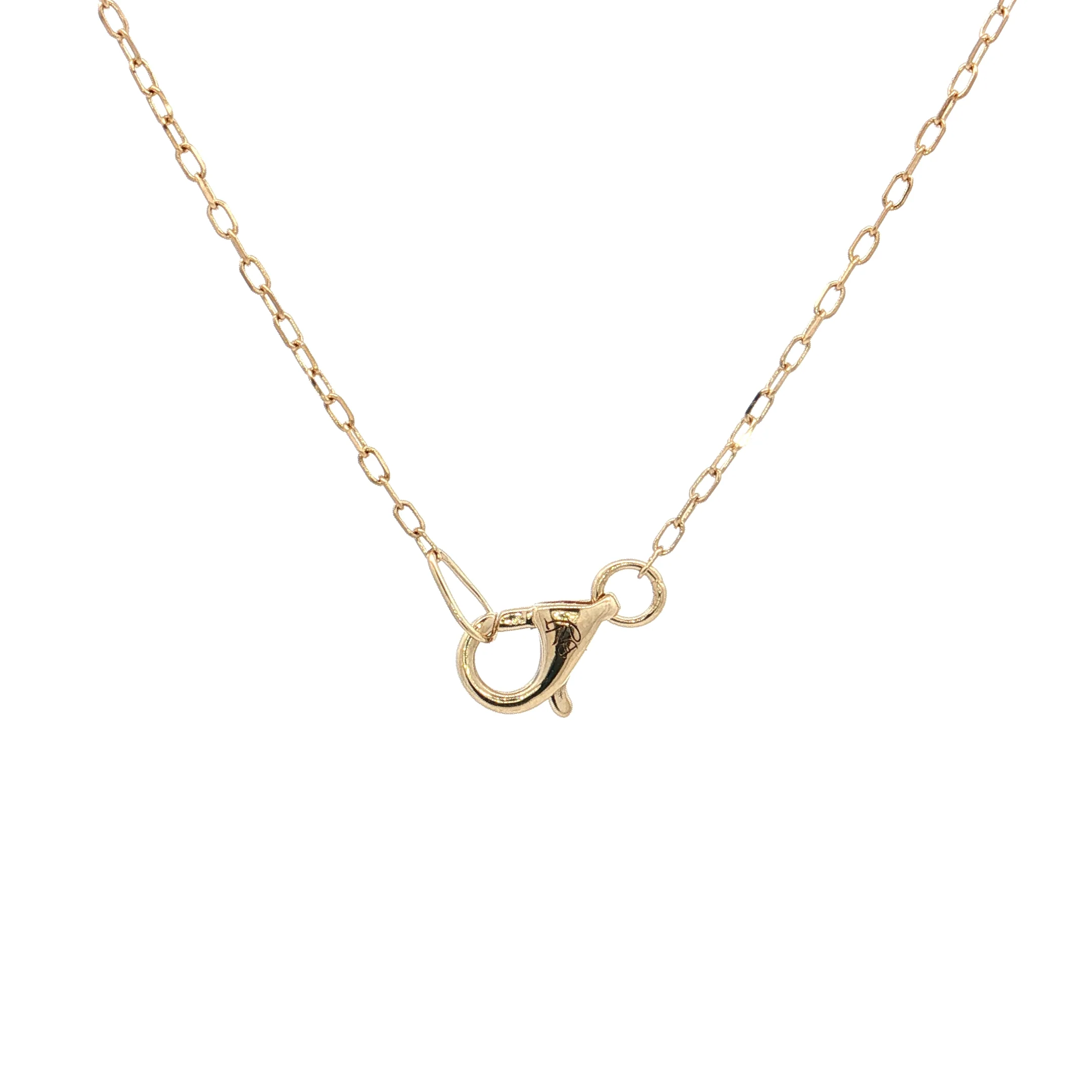 1.34 Blue Topaz & Diamond Pendant Necklace 14k - Image 4
