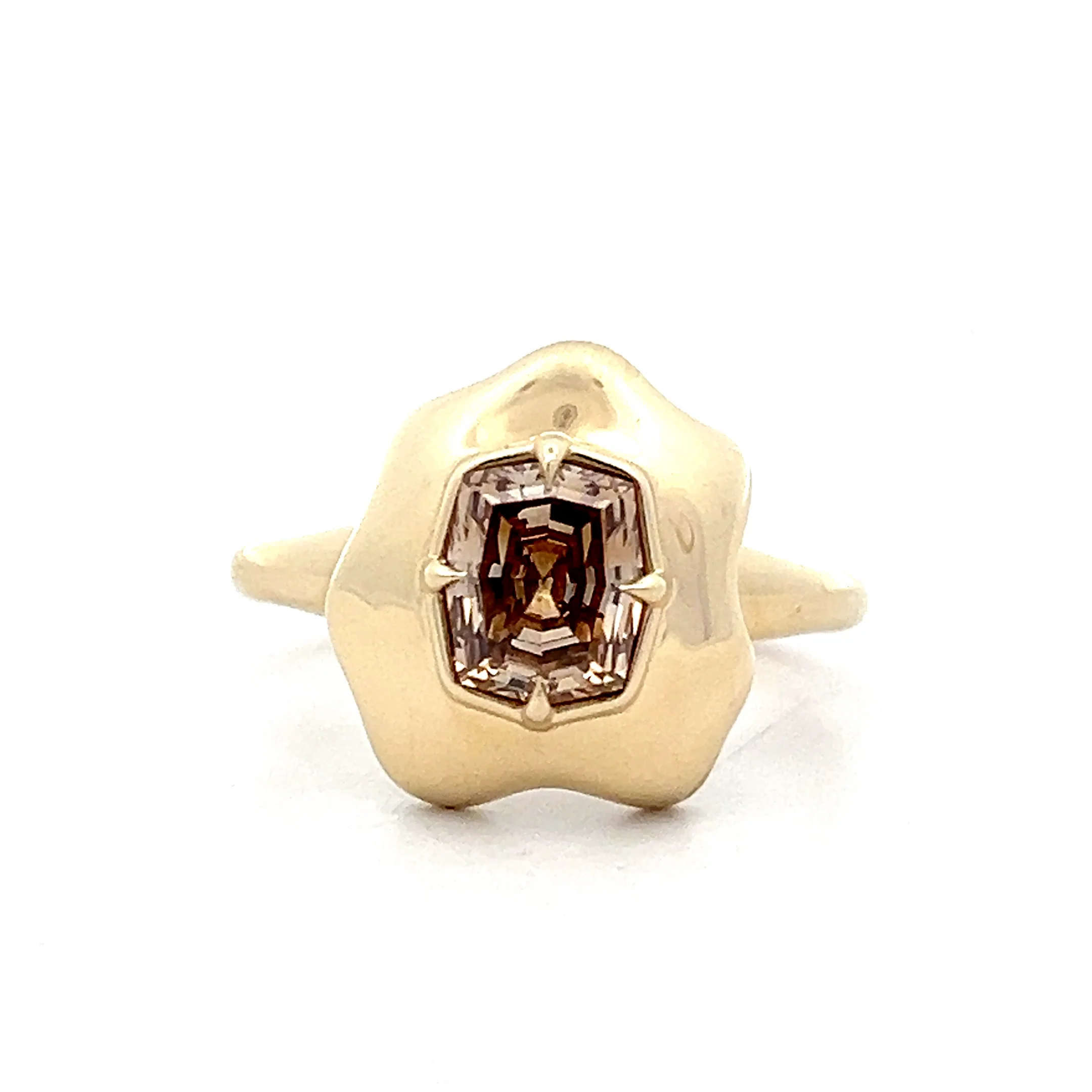 1.34 Cushion Step Diamond Engagement Ring in 14k
