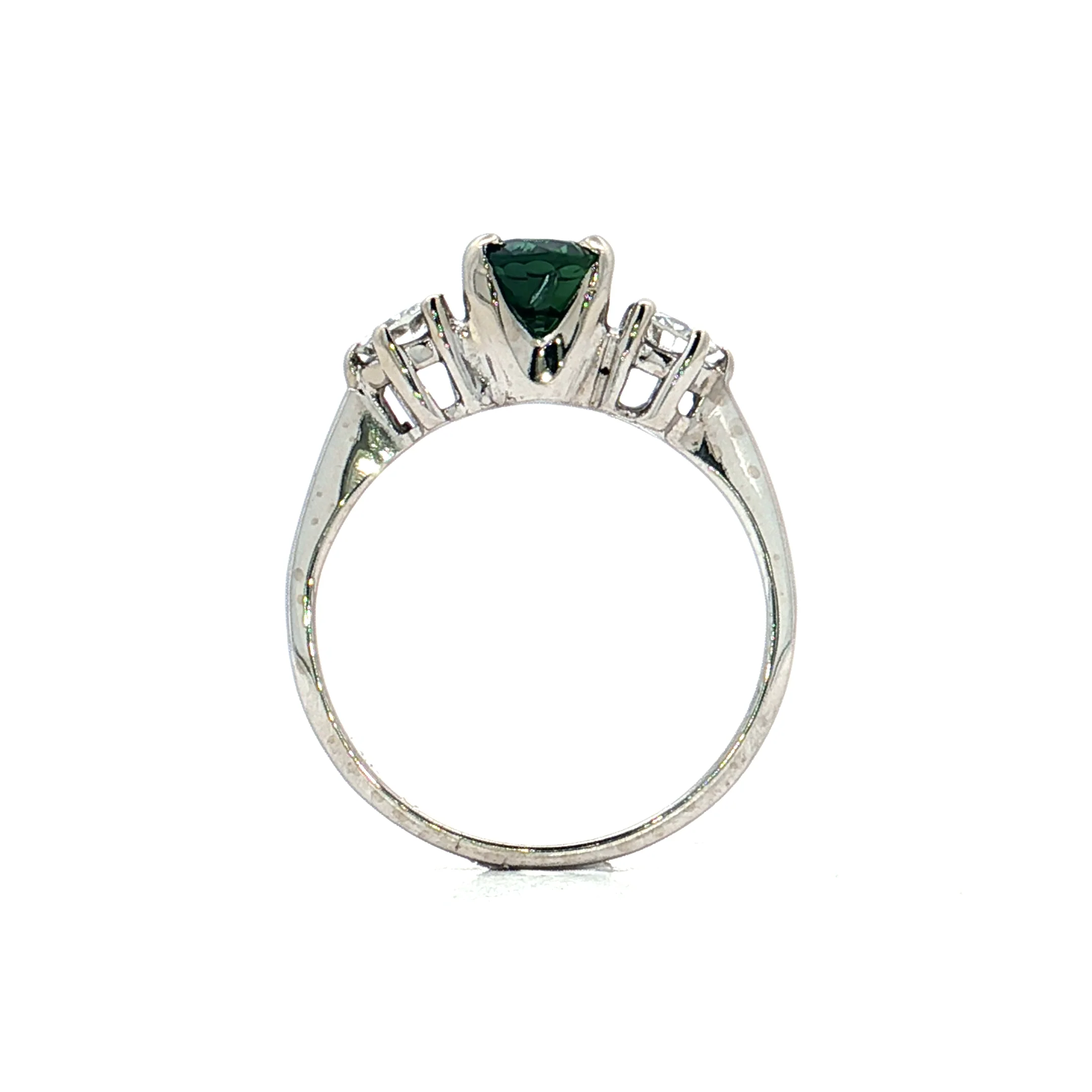 1.35 Oval Sapphire & Diamond Engagement Ring 14k - Image 4