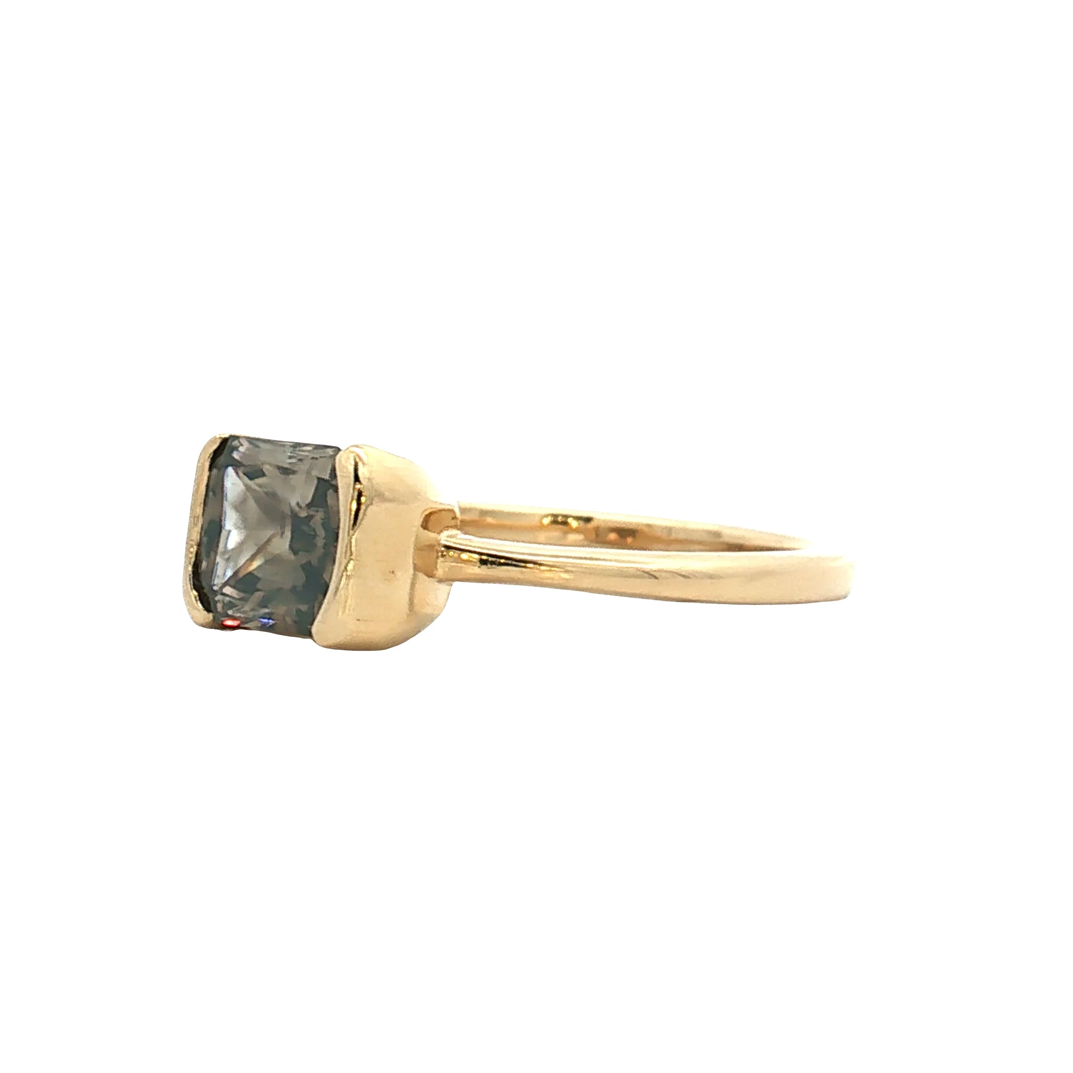 1.35 Radiant Diamond Solitaire Engagement Ring 14k Yellow Gold - Image 2
