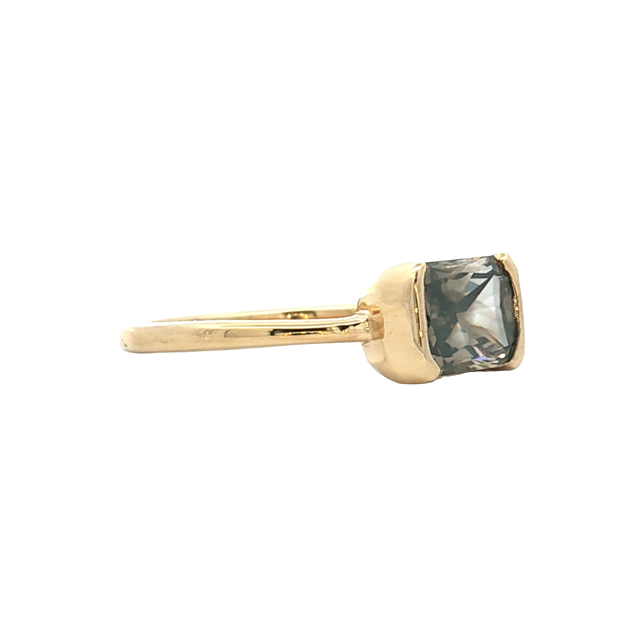 1.35 Radiant Diamond Solitaire Engagement Ring 14k Yellow Gold - Image 3