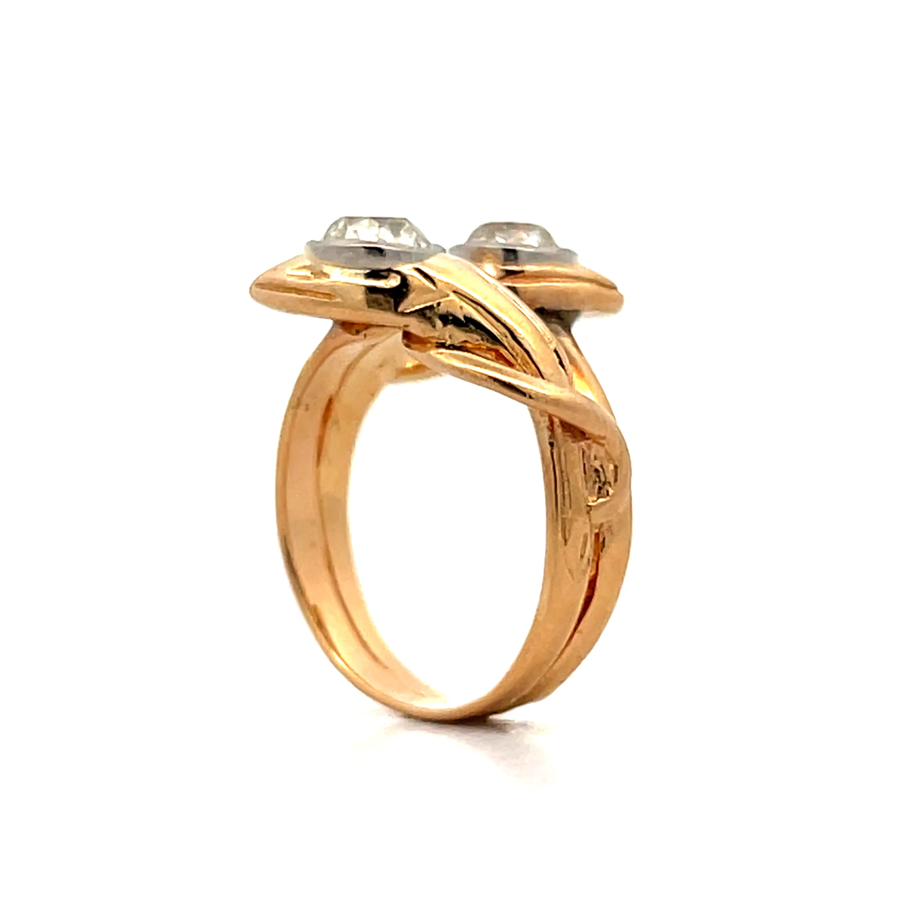 1.35 Victorian Diamond Snake Passby Ring in 18k - Image 5