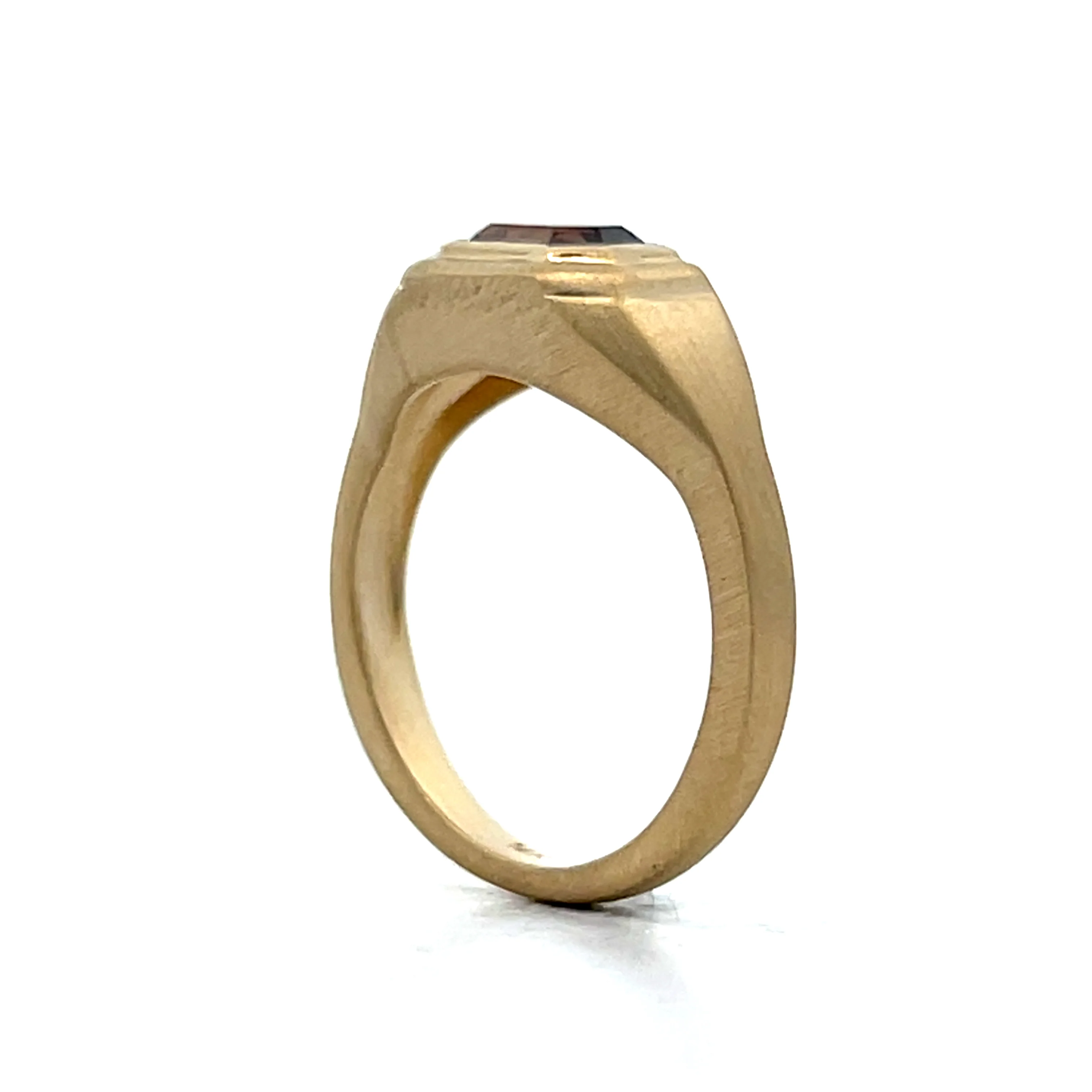 1.36 Emerald Cut Fancy Brown Diamond Engagement Ring in 14k - Image 5