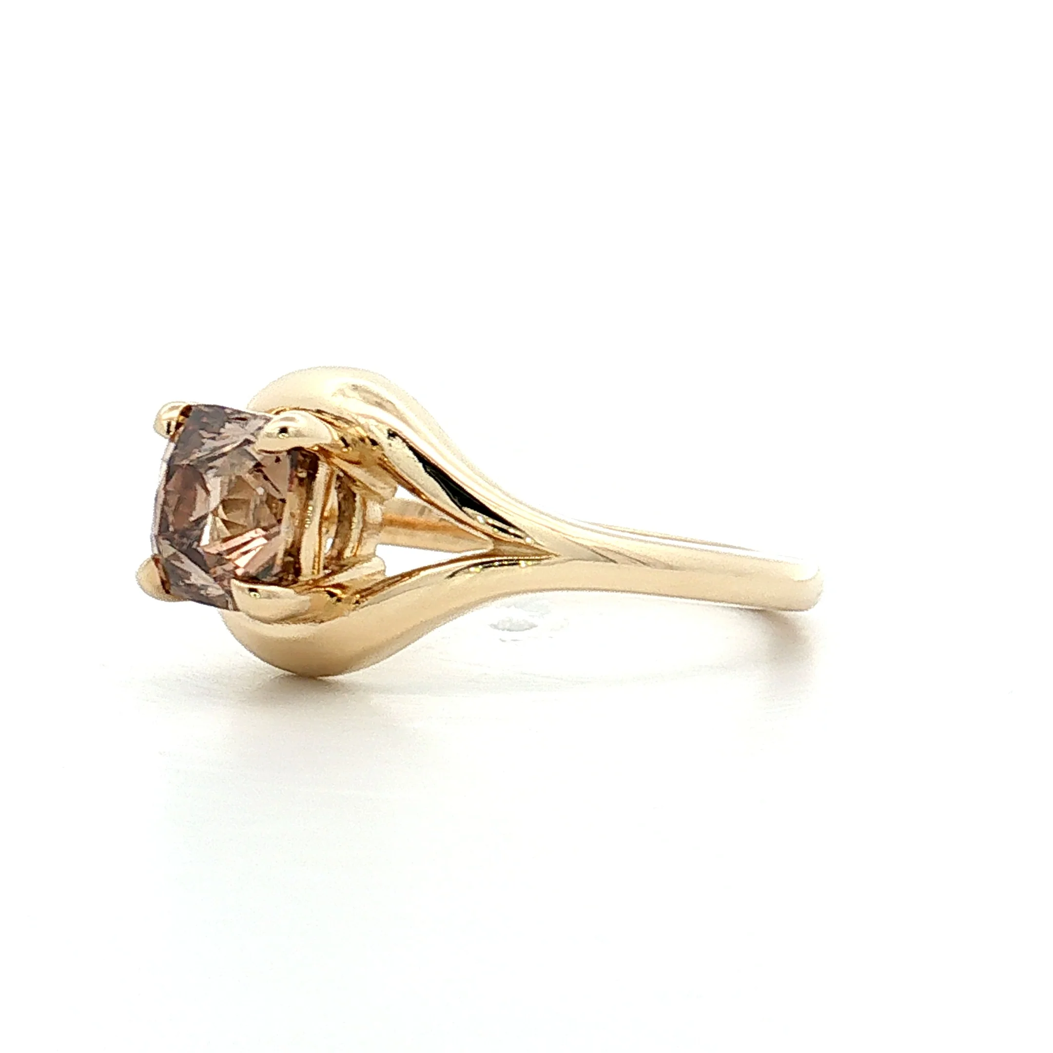 1.36 Old Mine Cushion Diamond Engagement Ring 14k - Image 2