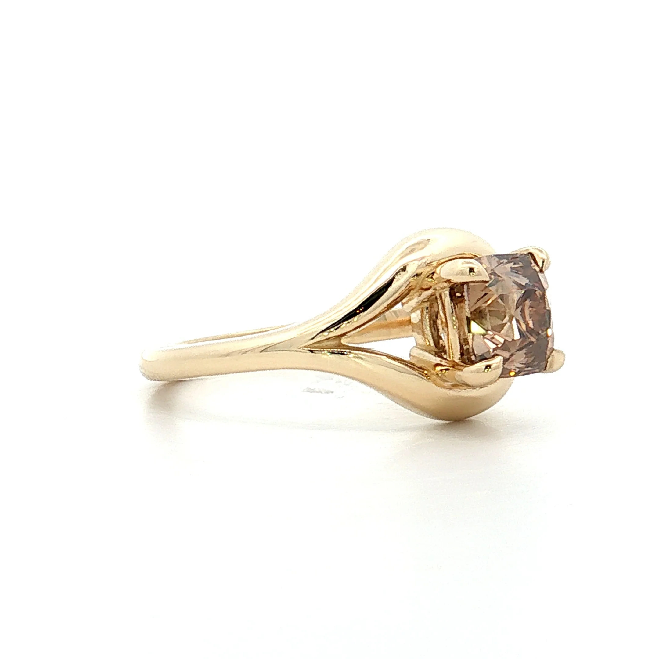 1.36 Old Mine Cushion Diamond Engagement Ring 14k - Image 3