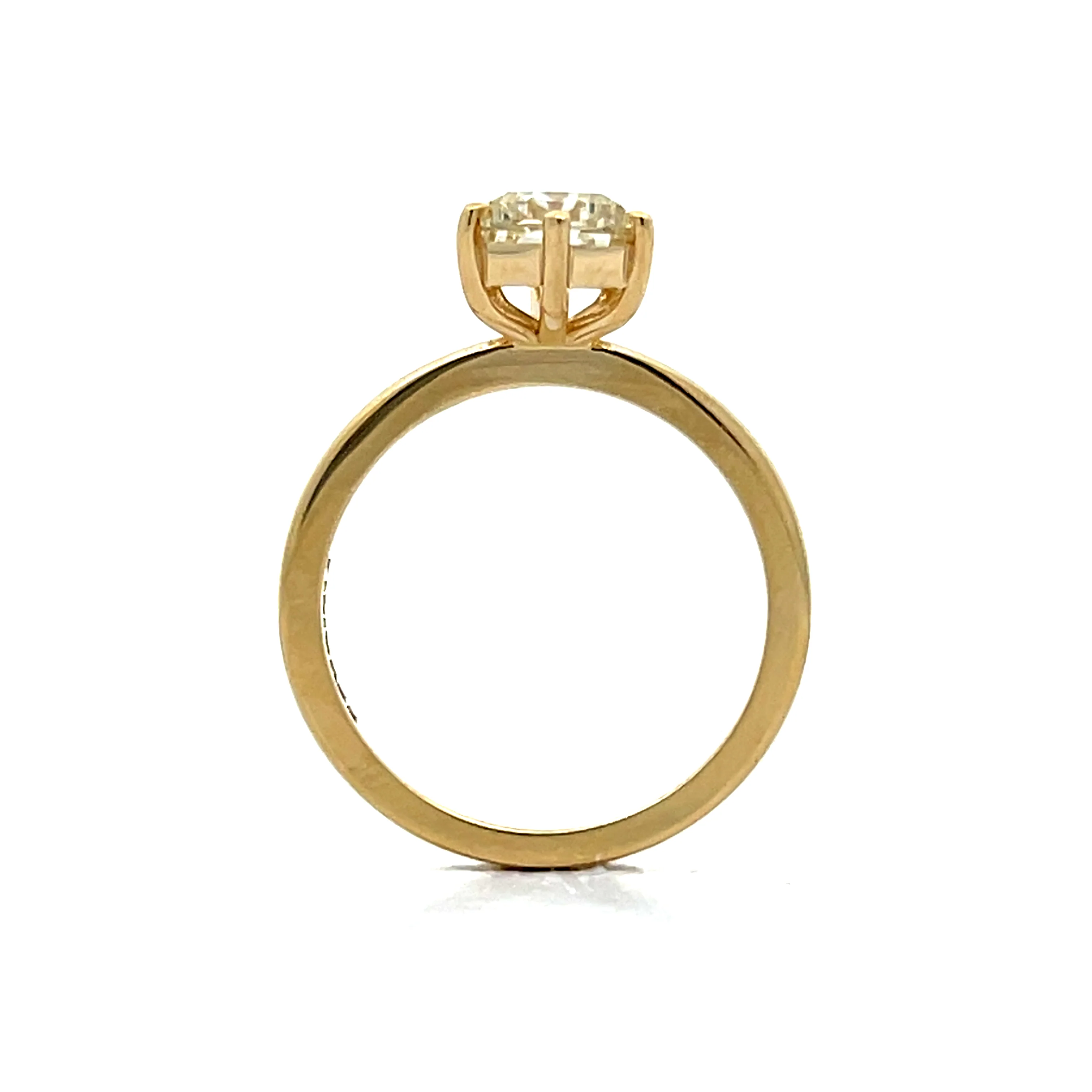 1.37 Shield Cut Diamond Engagement Ring in 14k - Image 4