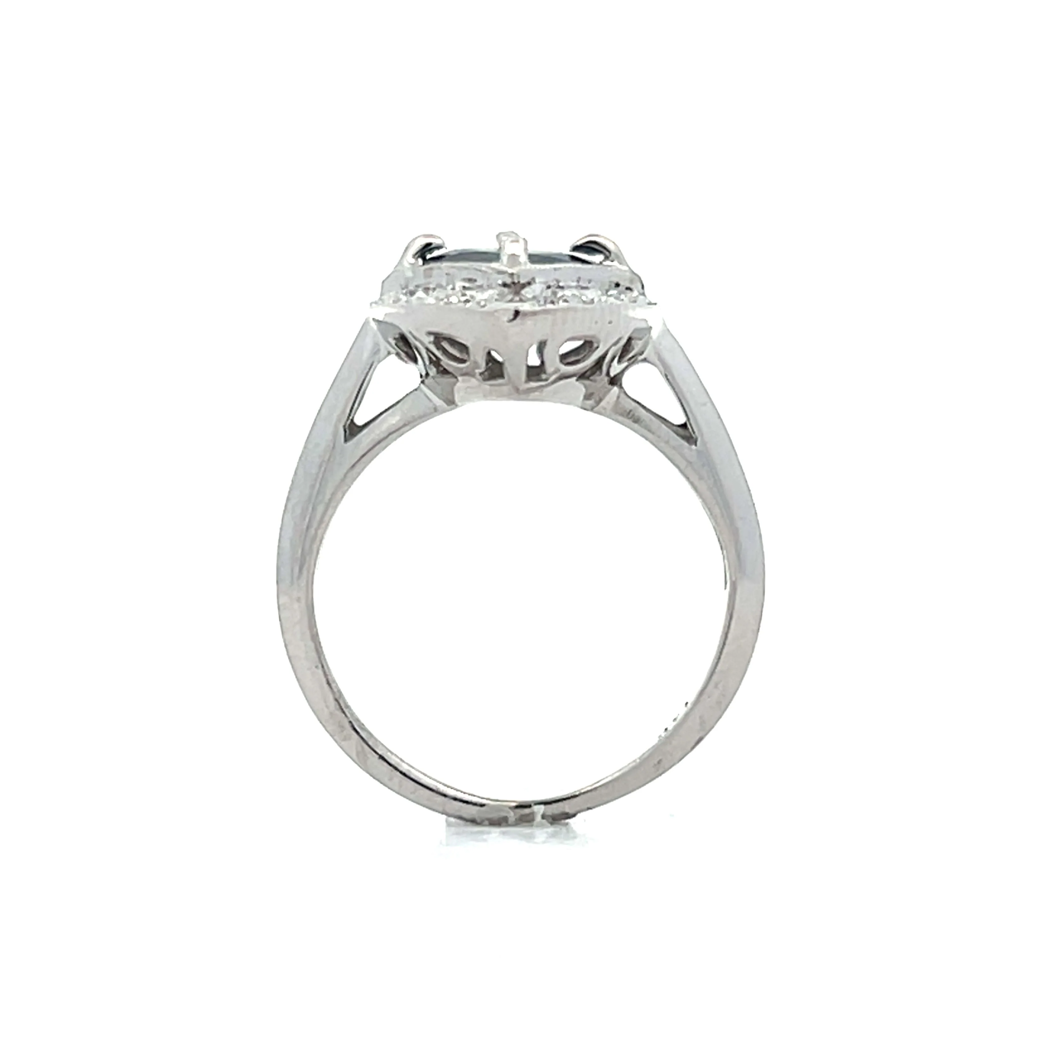1.39 Antique Deco Navette Right Hand Ring in 14k - Image 4