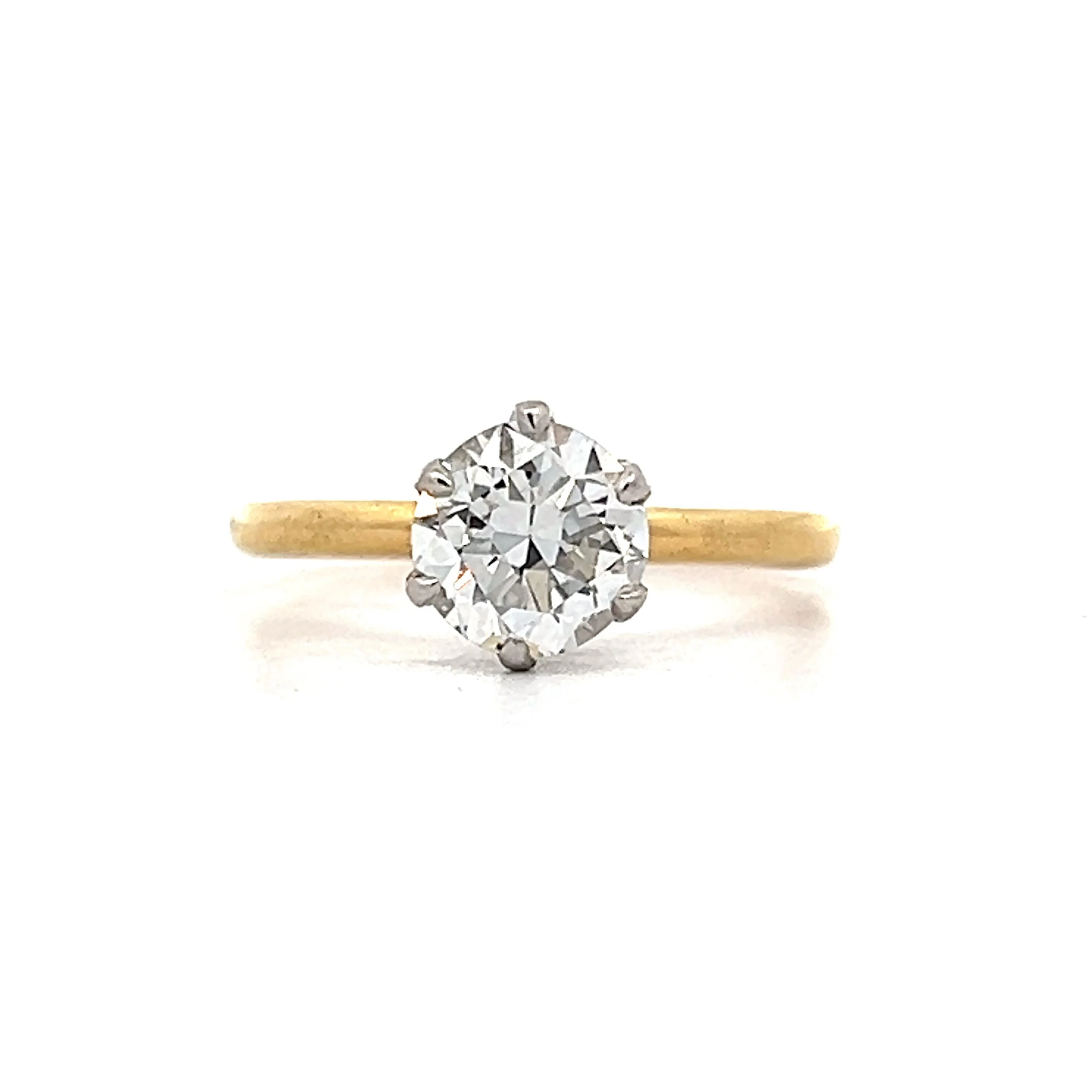 1.39 Vintage Tiffany & Co. Diamond Engagement Ring in Yellow Gold