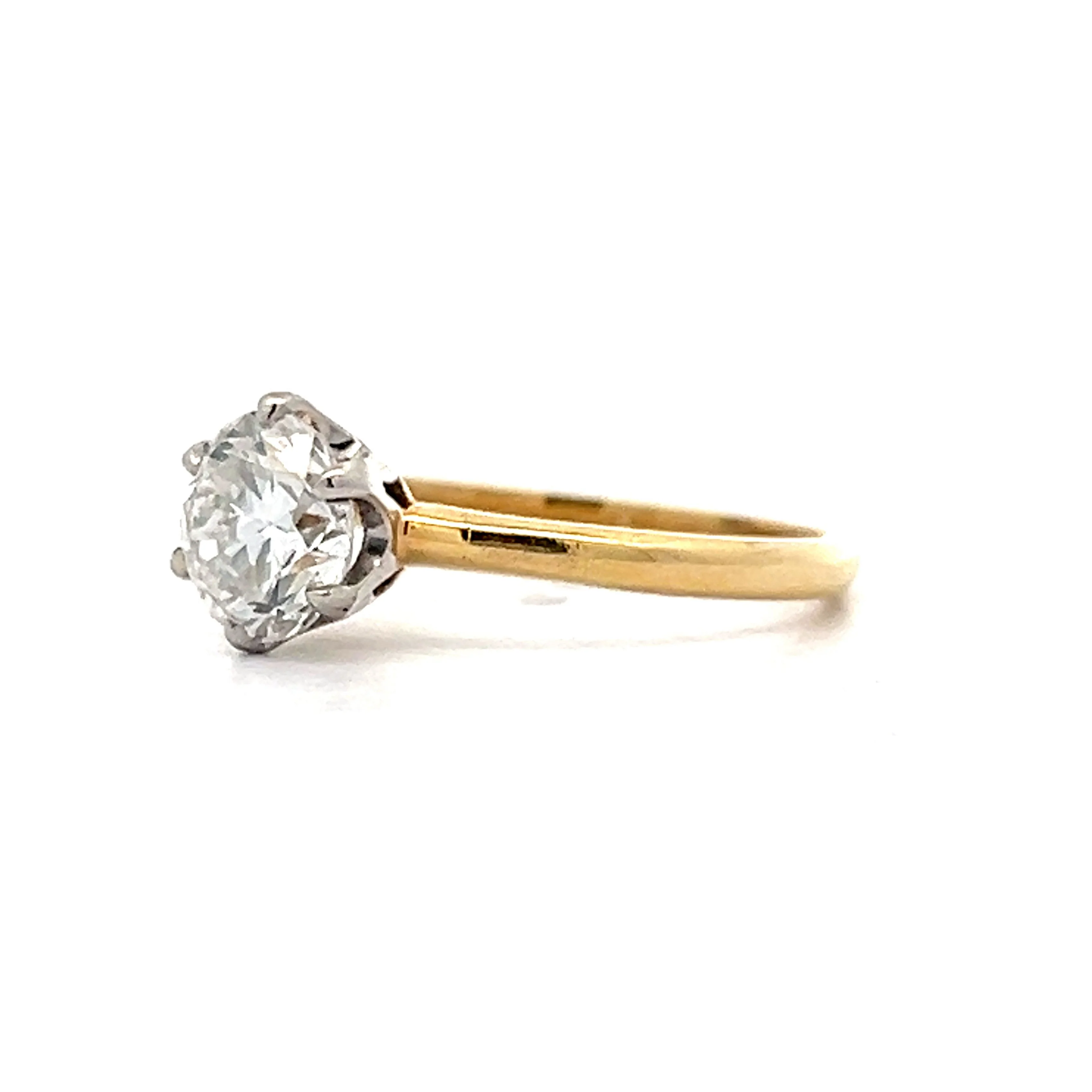 1.39 Vintage Tiffany & Co. Diamond Engagement Ring in Yellow Gold - Image 2
