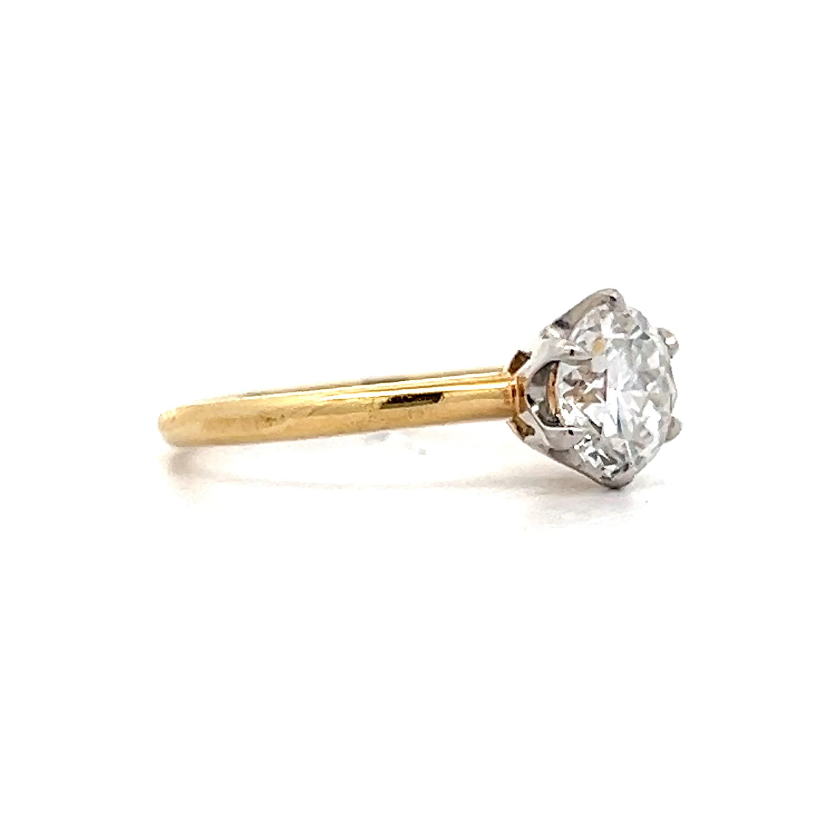1.39 Vintage Tiffany & Co. Diamond Engagement Ring in Yellow Gold - Image 3