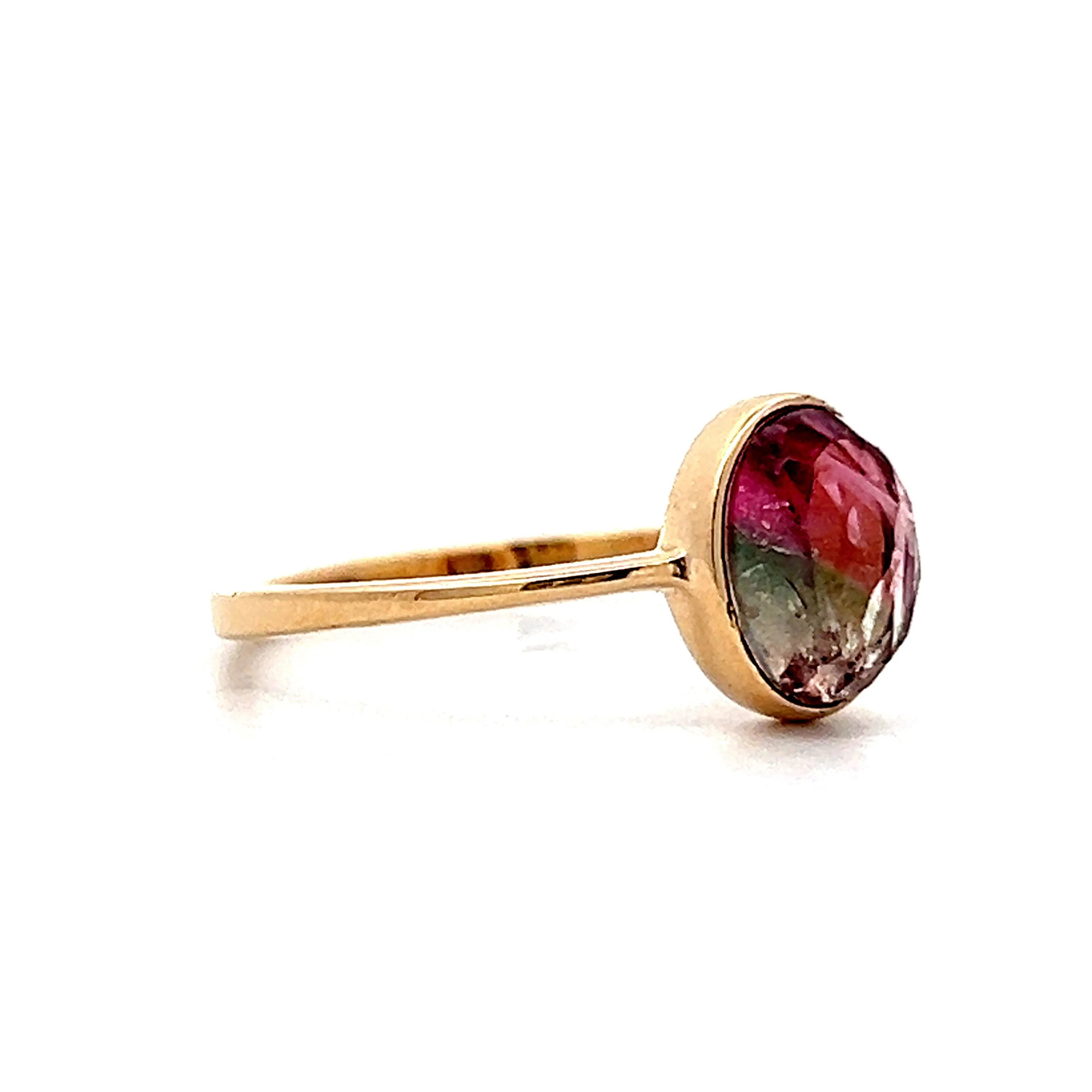 1.40 Cabochon Tourmaline in 14k Yellow Gold - Image 3