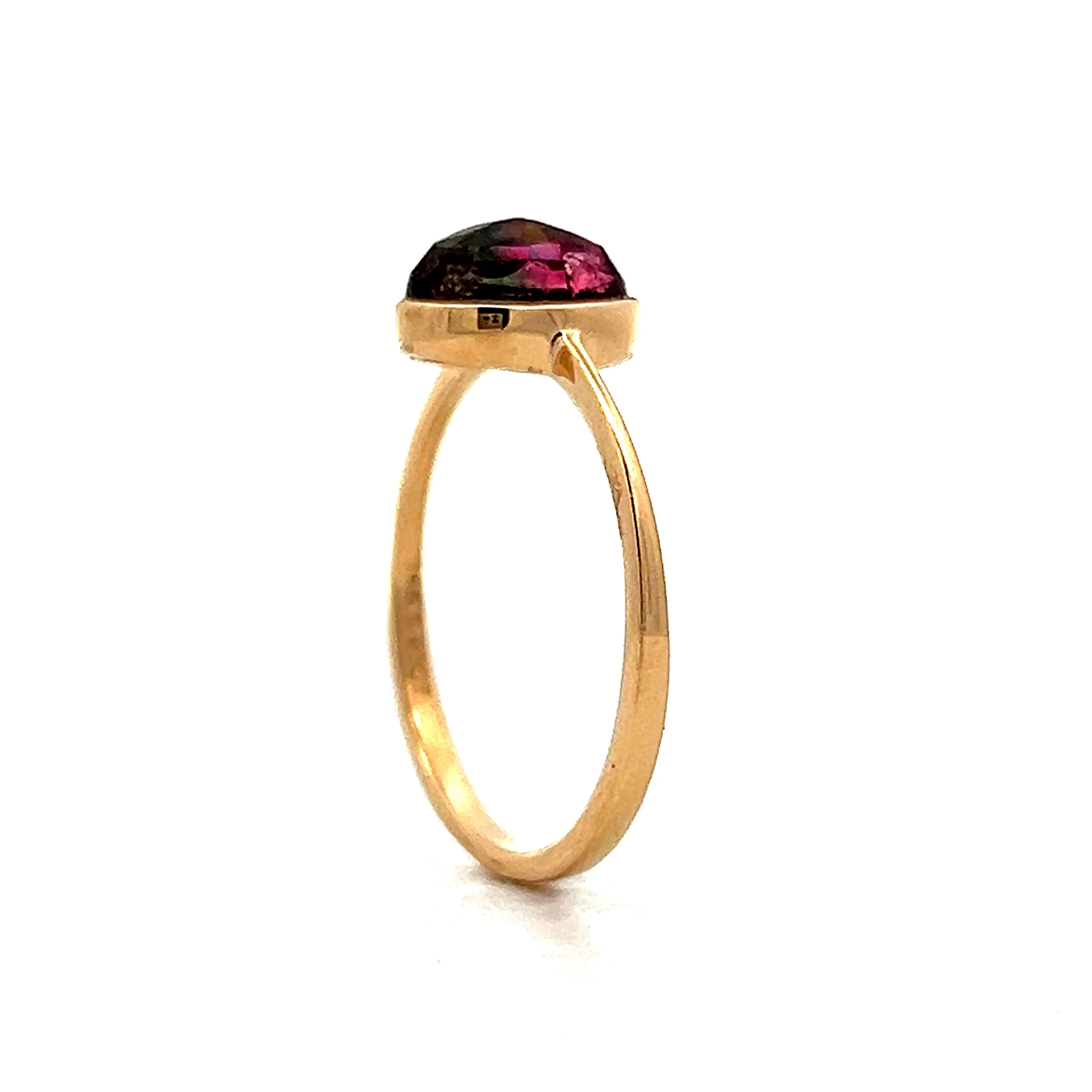 1.40 Cabochon Tourmaline in 14k Yellow Gold - Image 5