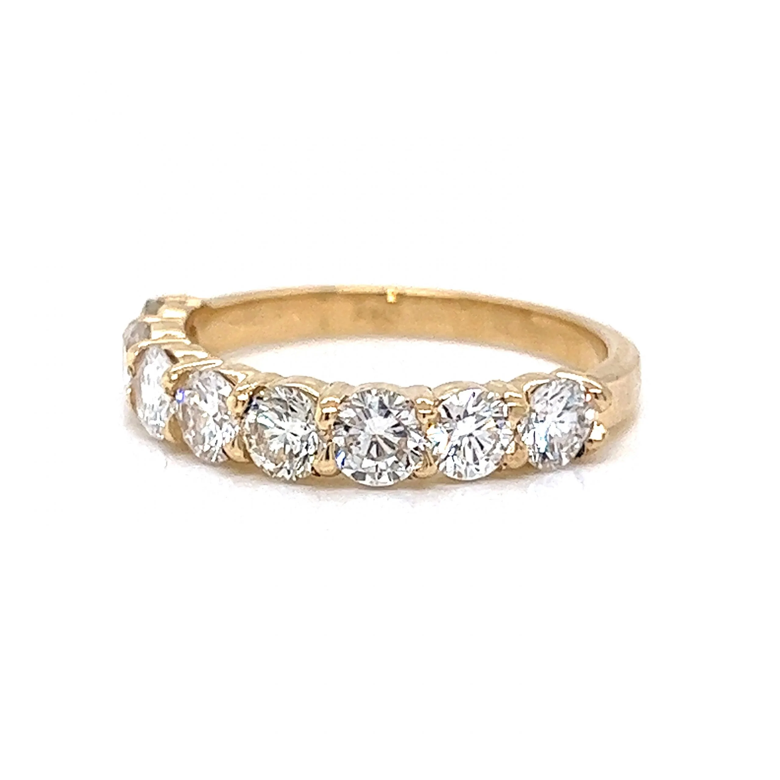1.40 Diamond Half Eternity Wedding Band in 14k Yellow Gold - Image 2