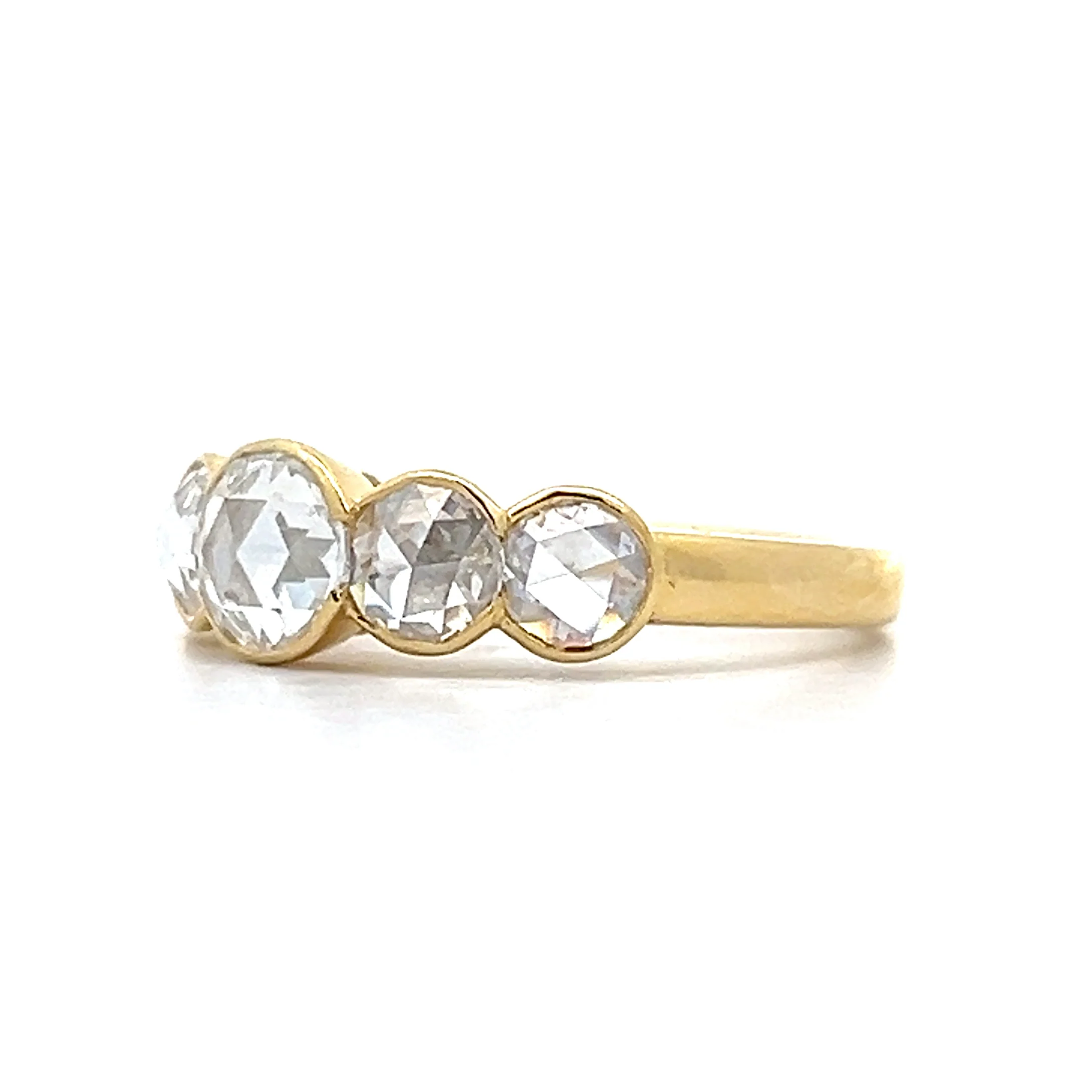 1.40 Five Stone Engagement Ring in 18k Yellow Gold - Image 2