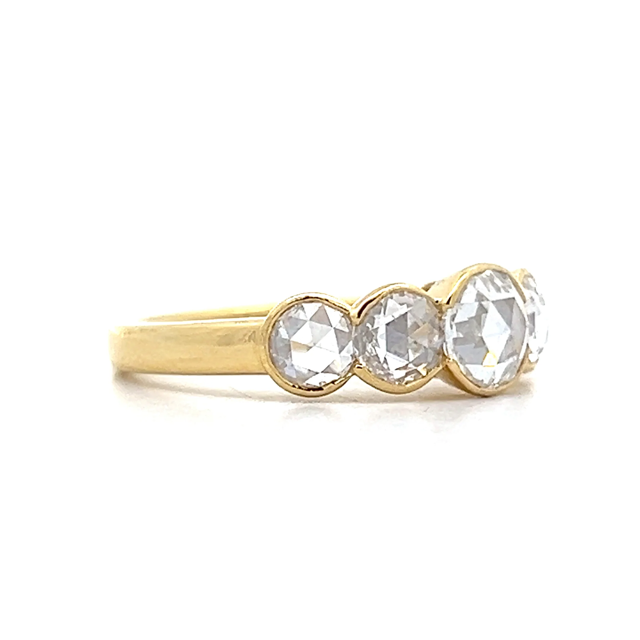 1.40 Five Stone Engagement Ring in 18k Yellow Gold - Image 3