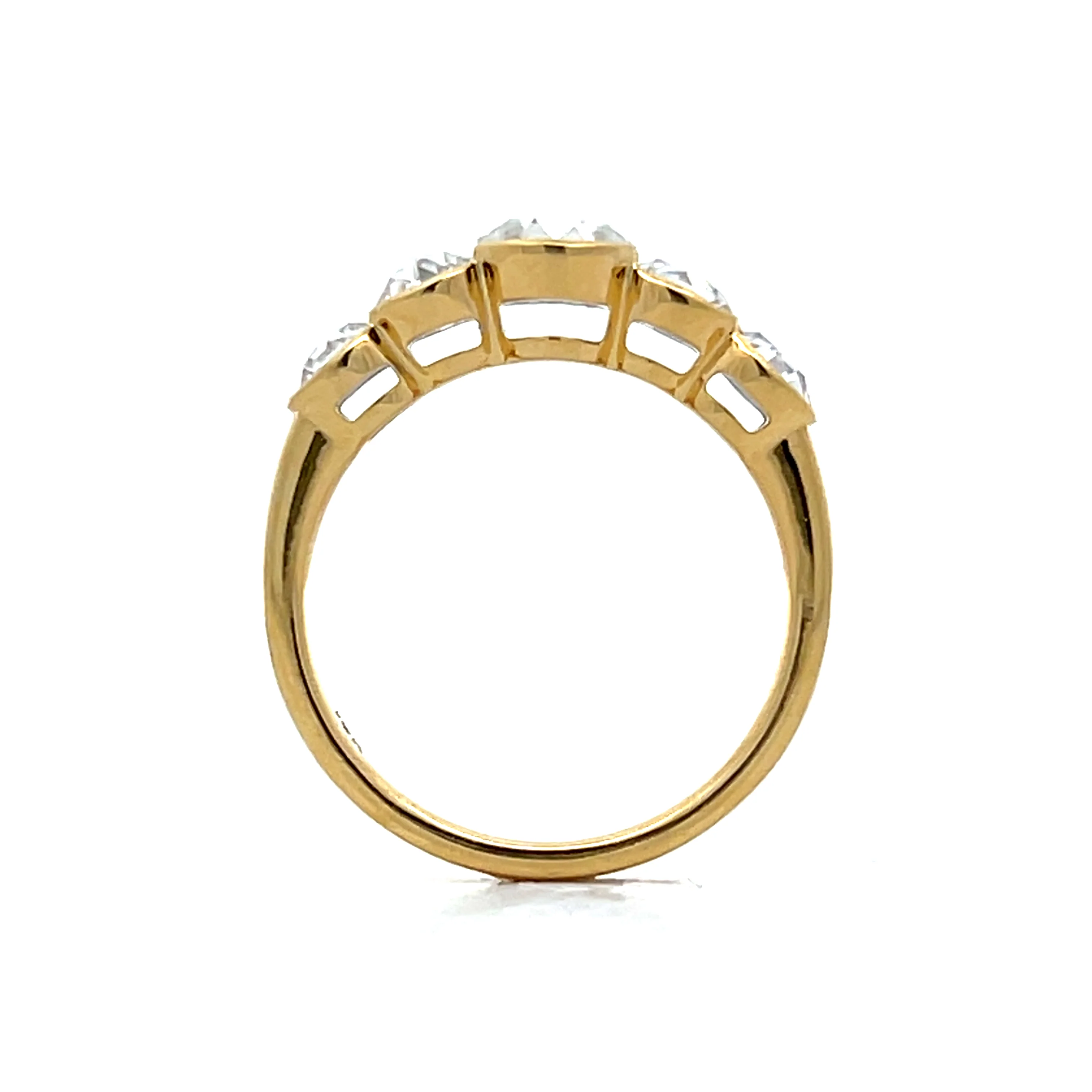 1.40 Five Stone Engagement Ring in 18k Yellow Gold - Image 4