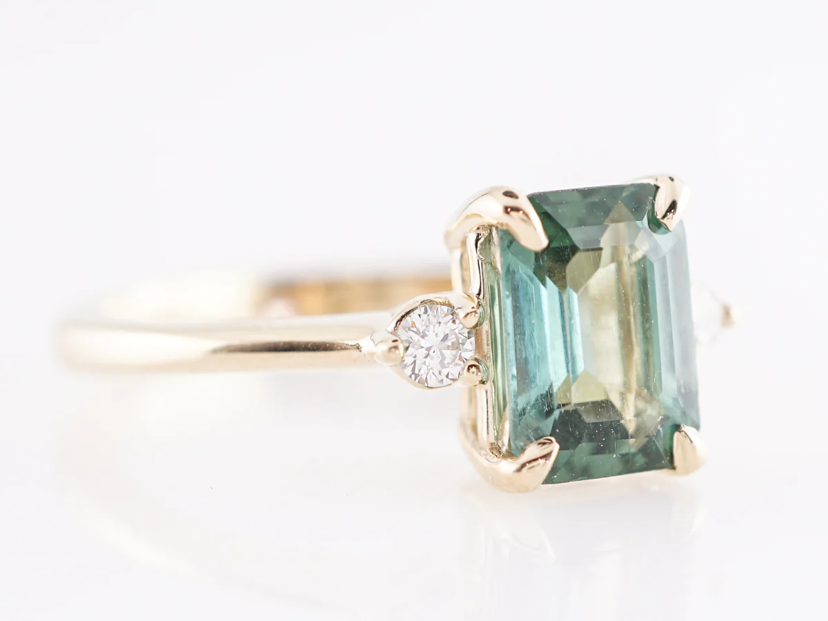1.40 Tourmaline Engagement Ring in 14k Yellow Gold - Image 3