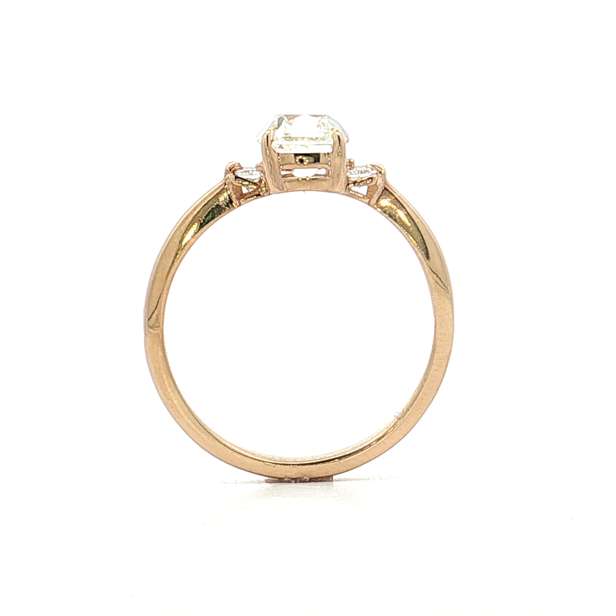 1.41 Old Mine Cushion Diamond Engagement Ring 14k - Image 4
