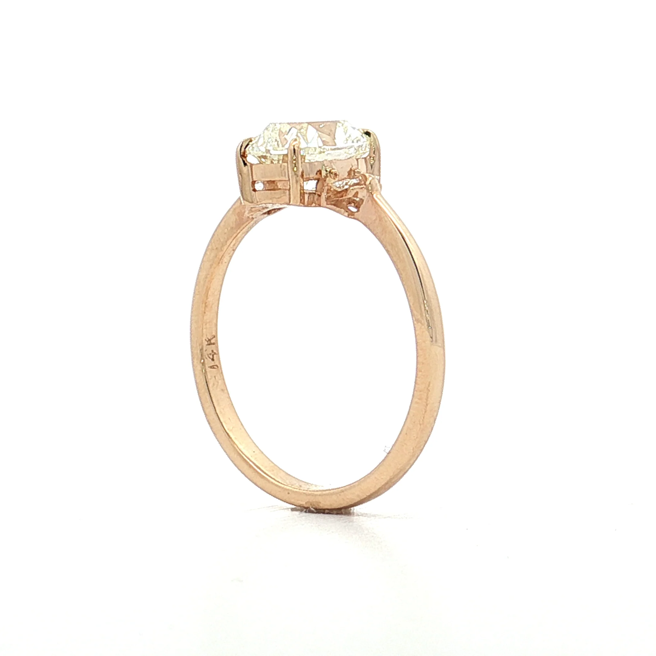 1.41 Old Mine Cushion Diamond Engagement Ring 14k - Image 5