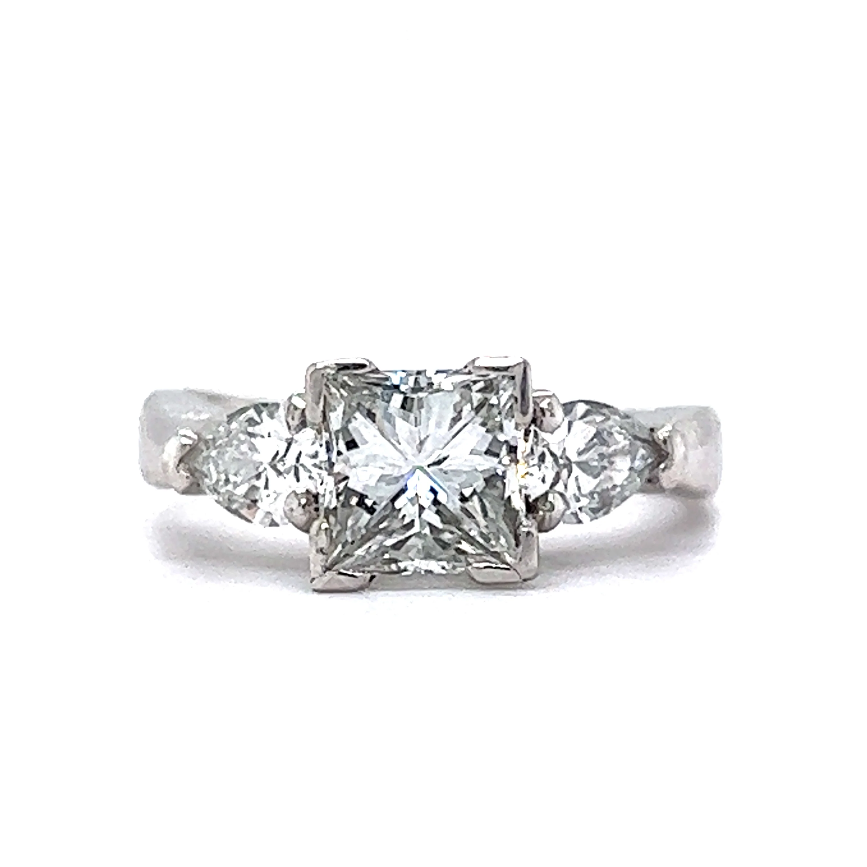 1.41 Princess Cut Diamond Engagement Ring in Platinum
