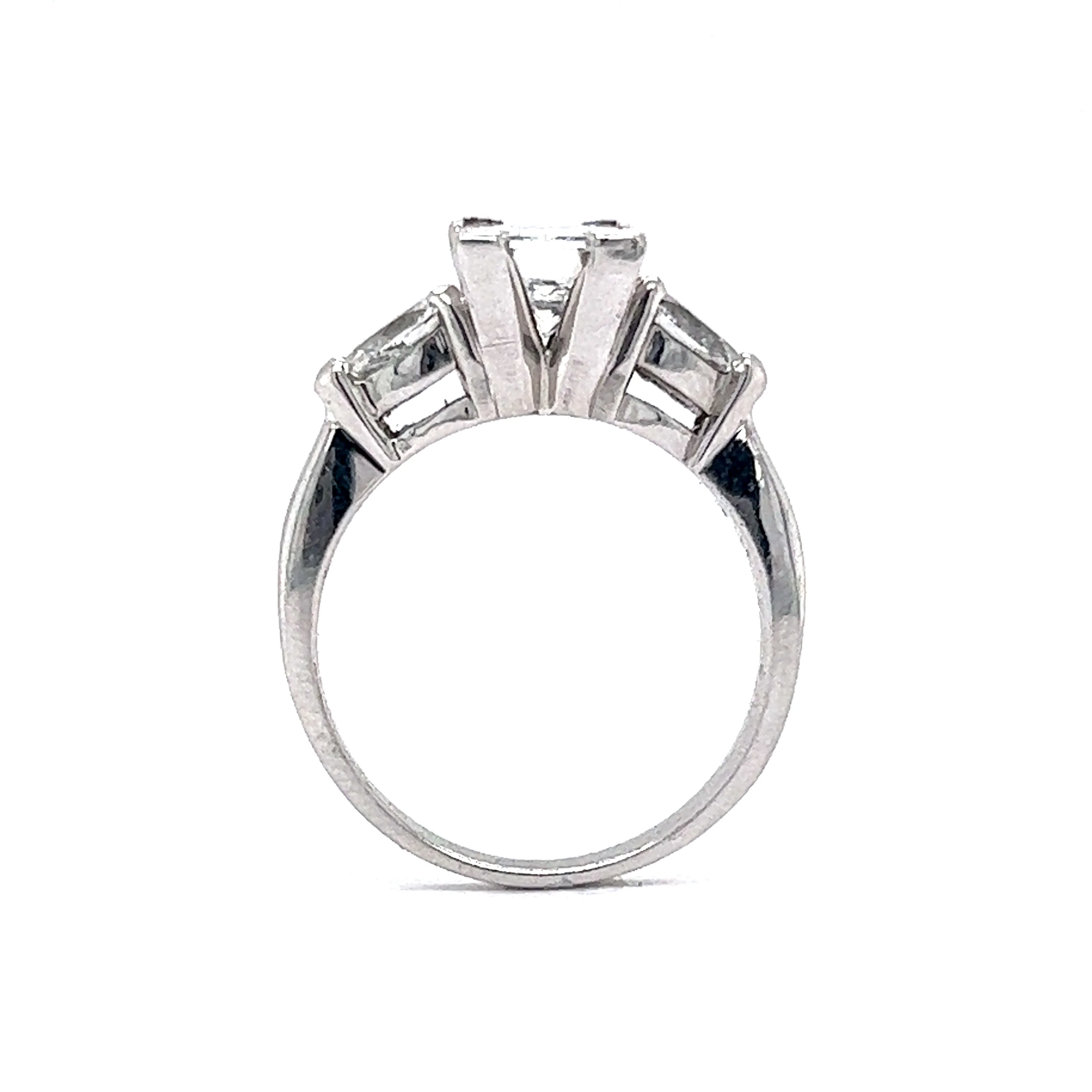 1.41 Princess Cut Diamond Engagement Ring in Platinum - Image 4