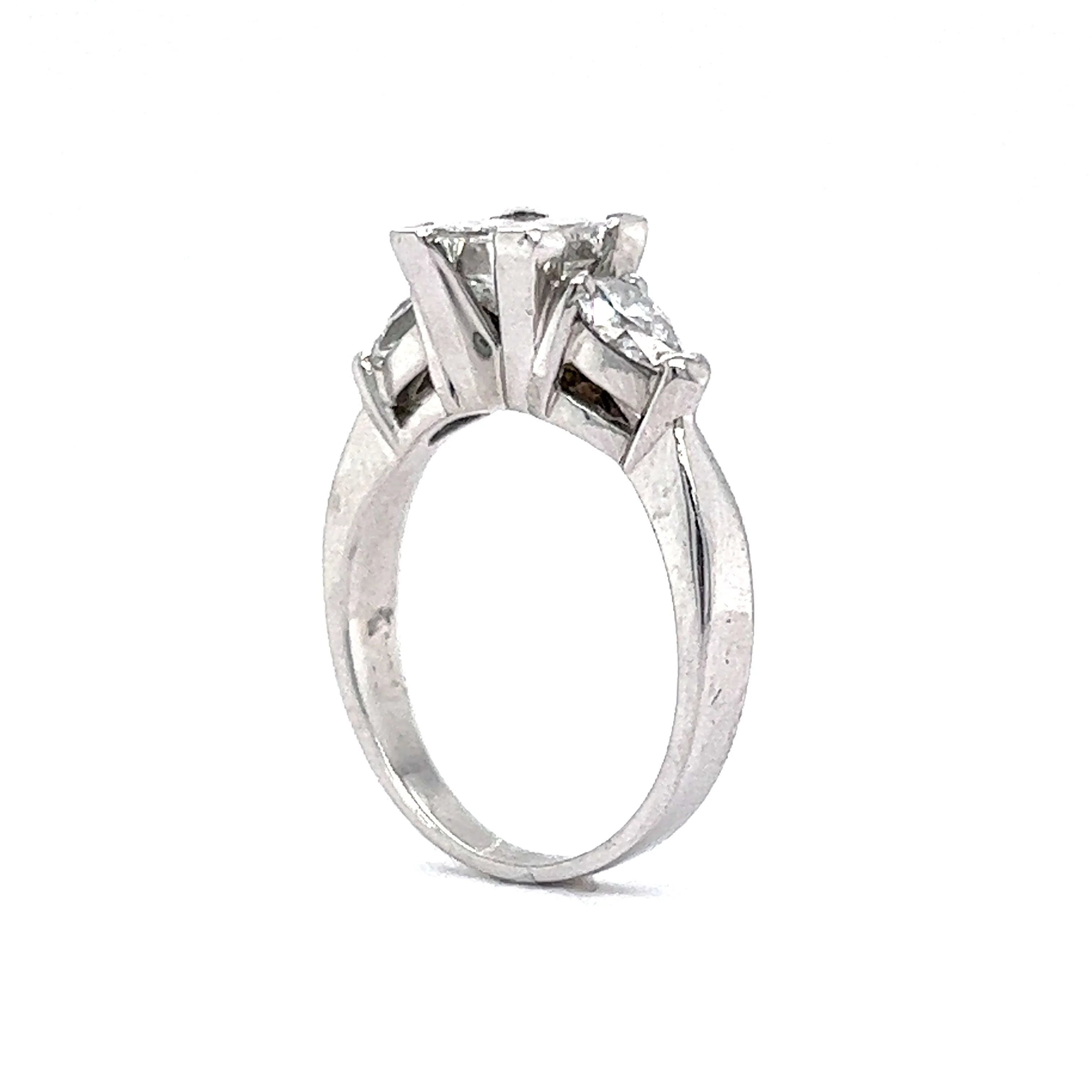 1.41 Princess Cut Diamond Engagement Ring in Platinum - Image 5