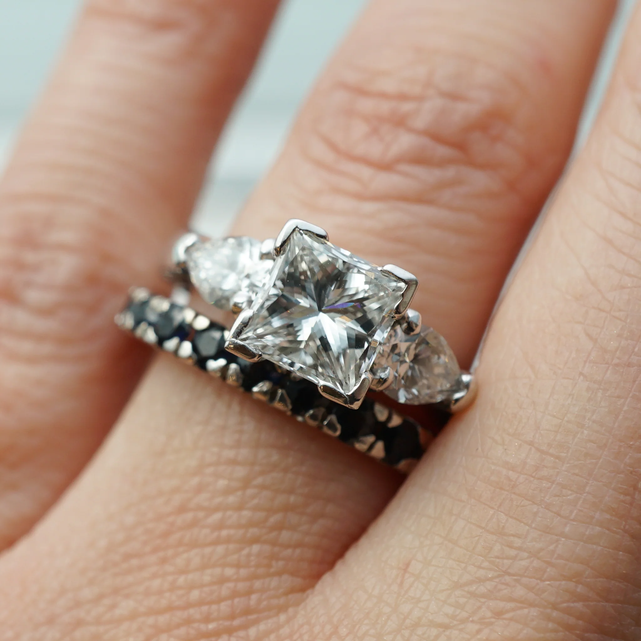 1.41 Princess Cut Diamond Engagement Ring in Platinum - Image 7