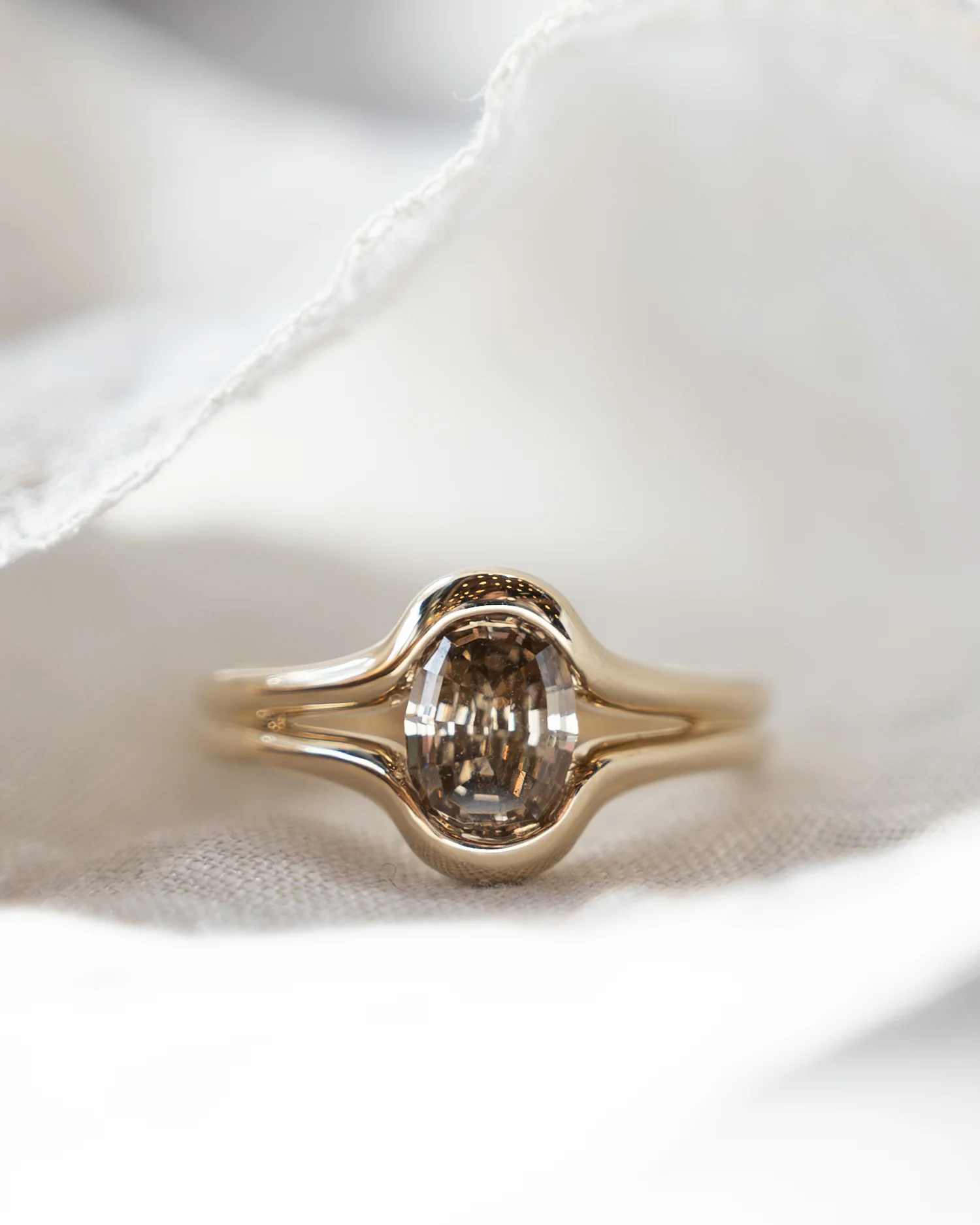 1.41 Step Cut Oval Diamond Engagement Ring 14k - Image 6