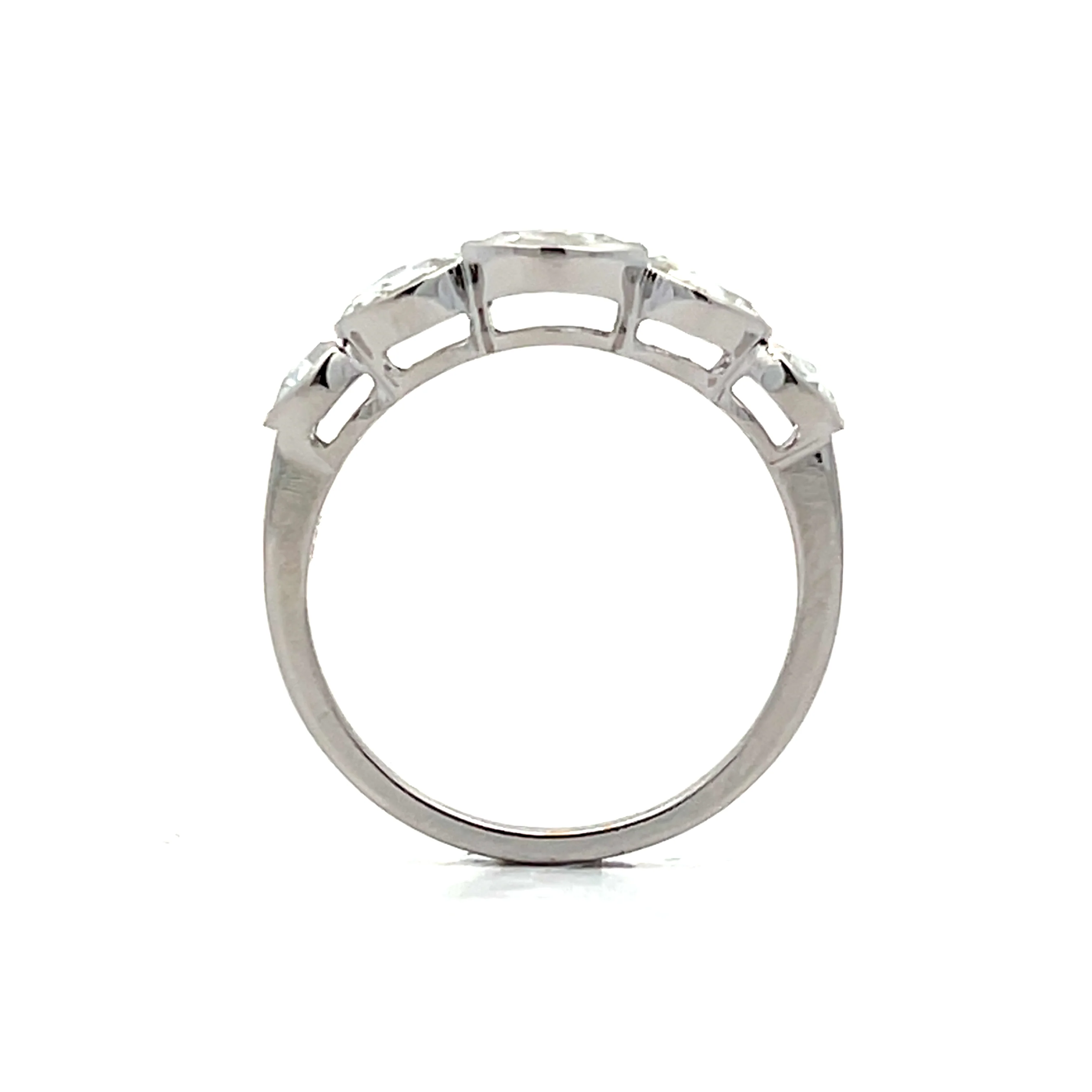 1.43 Rose Cut Diamond Stacking Ring in 18k - Image 4