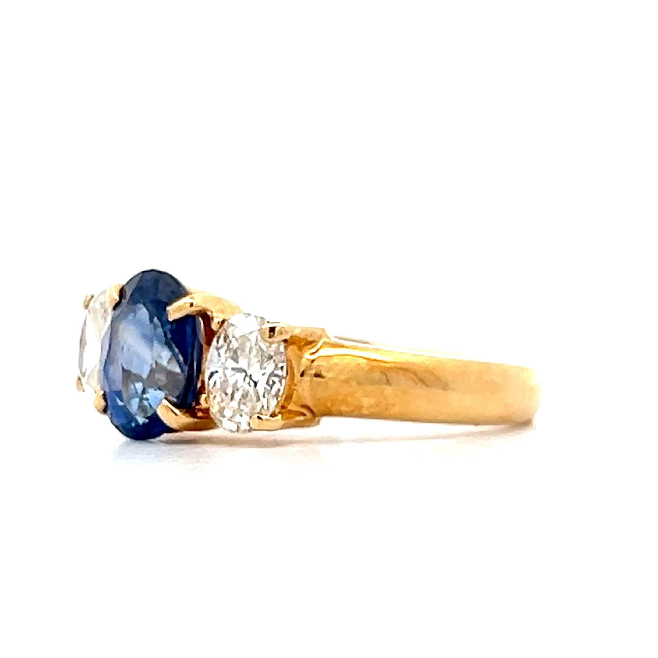 1.43 Sapphire & Diamond Engagement Ring in 18k - Image 2