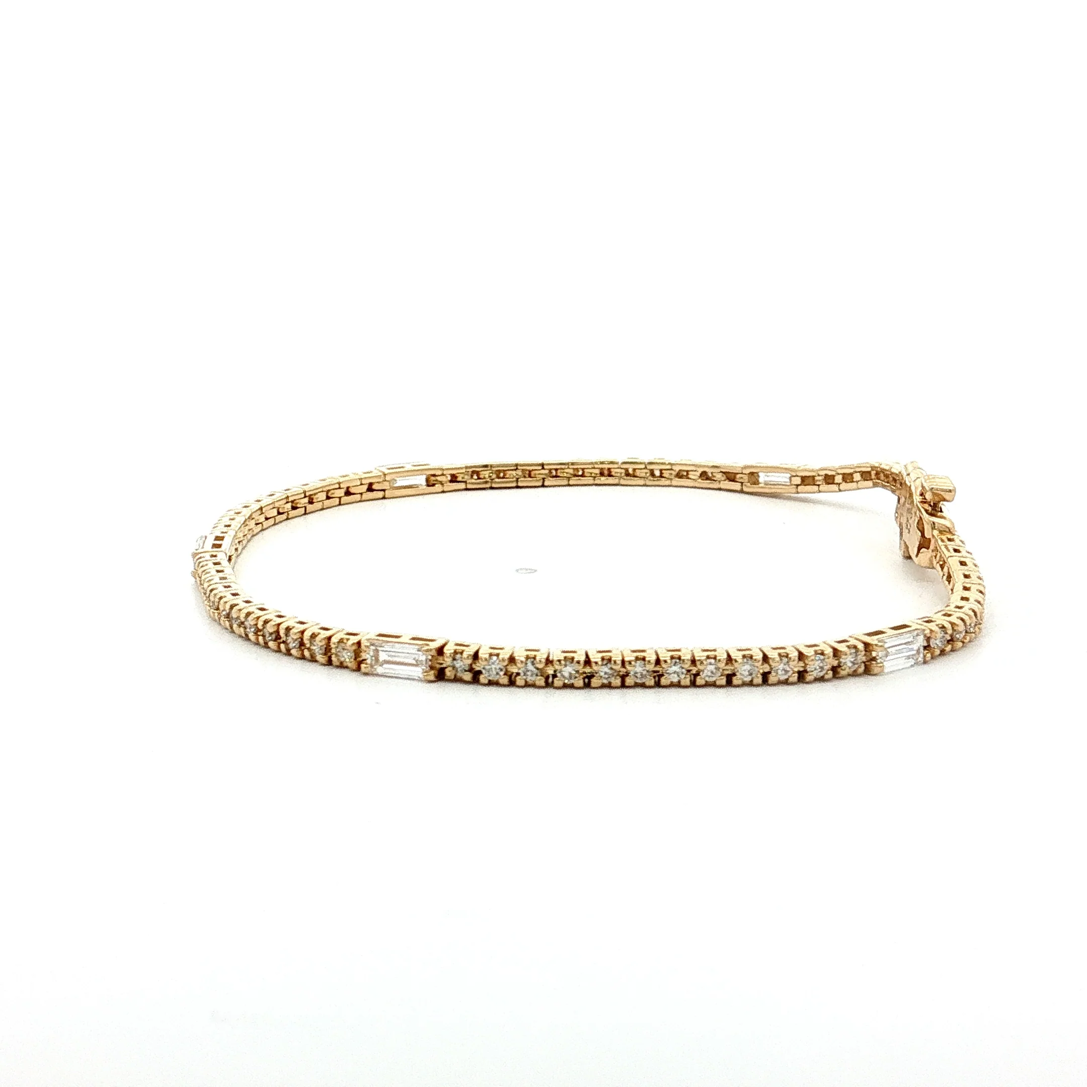 1.44 Diamond Tennis Bracelet 14k Yellow Gold - Image 2