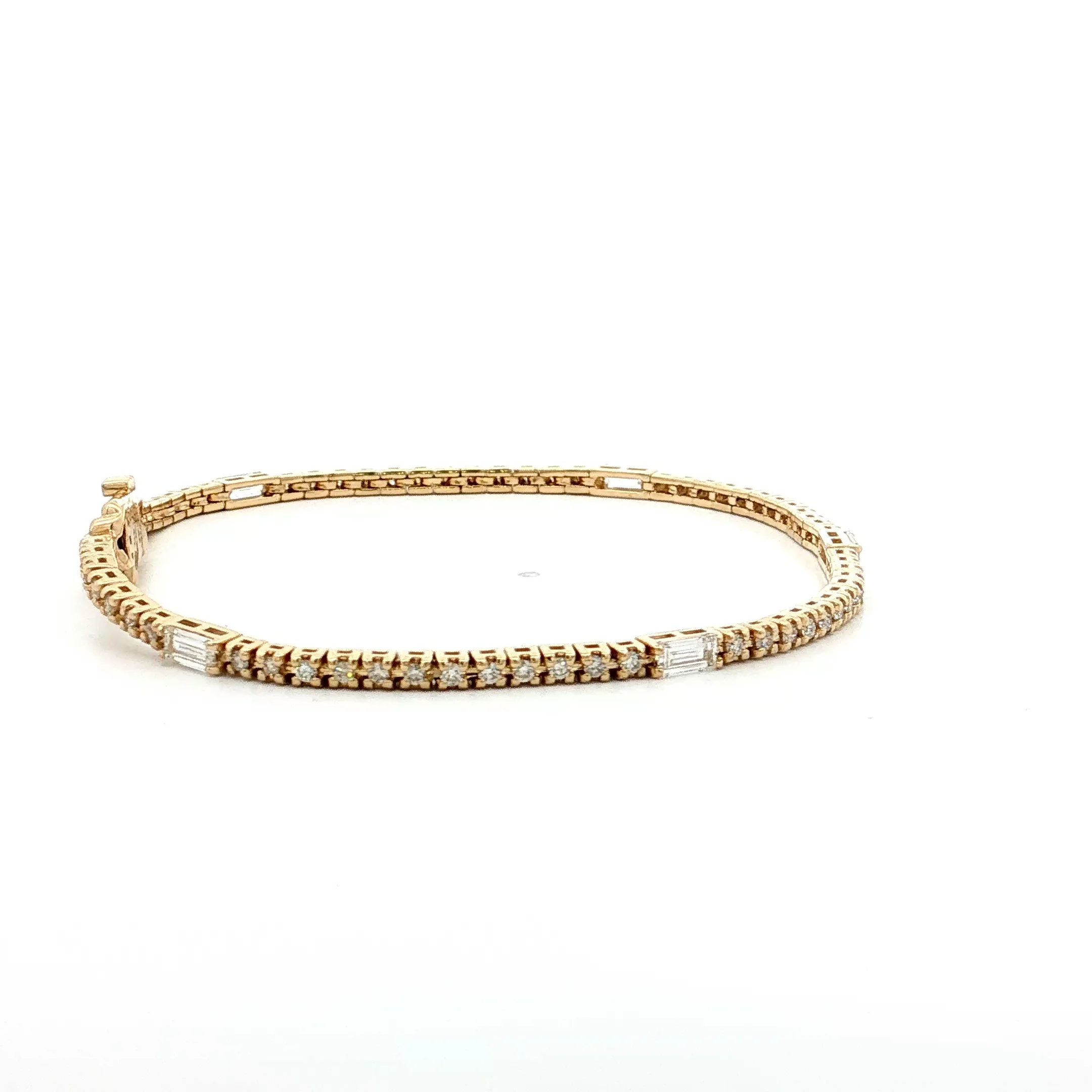 1.44 Diamond Tennis Bracelet 14k Yellow Gold - Image 3