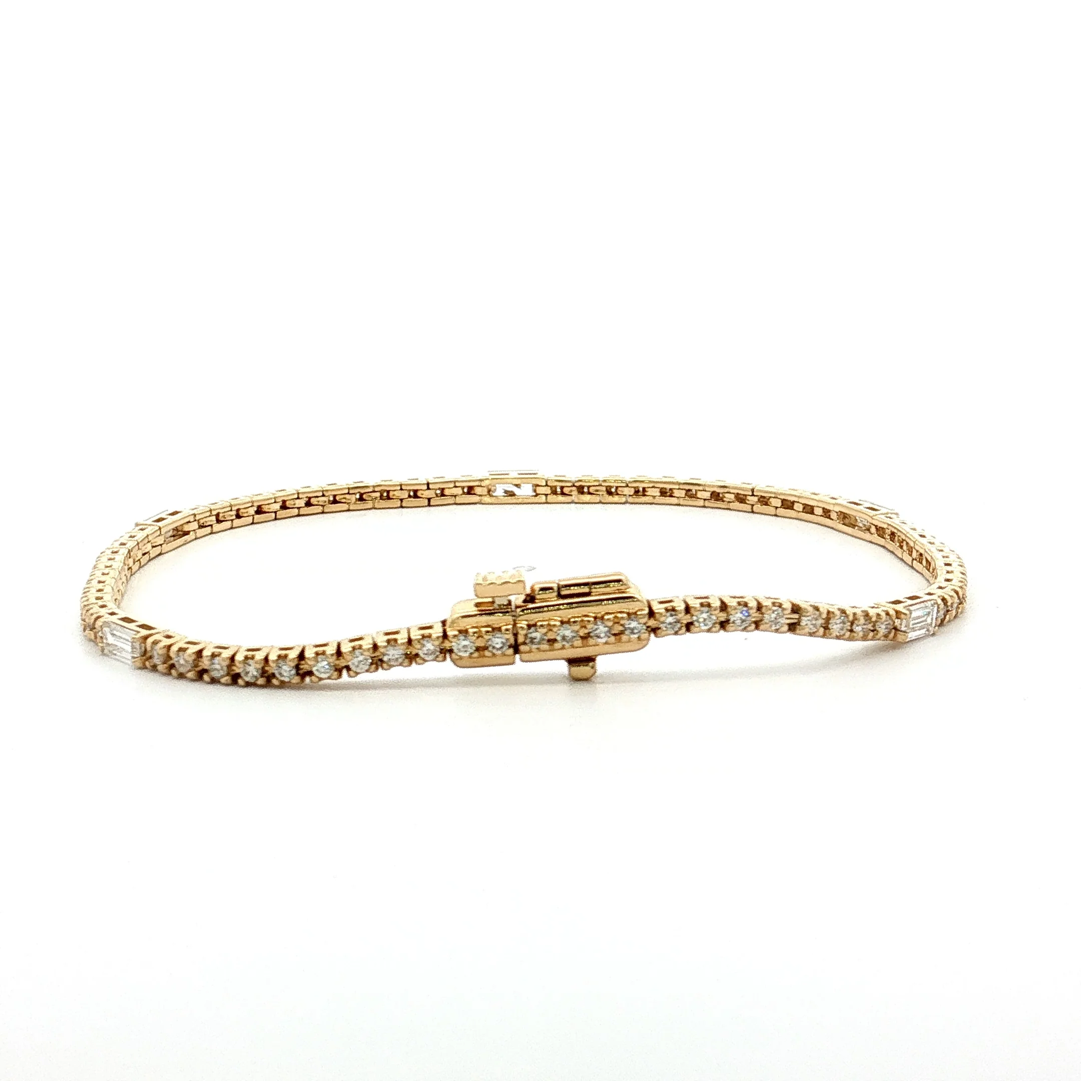 1.44 Diamond Tennis Bracelet 14k Yellow Gold - Image 4
