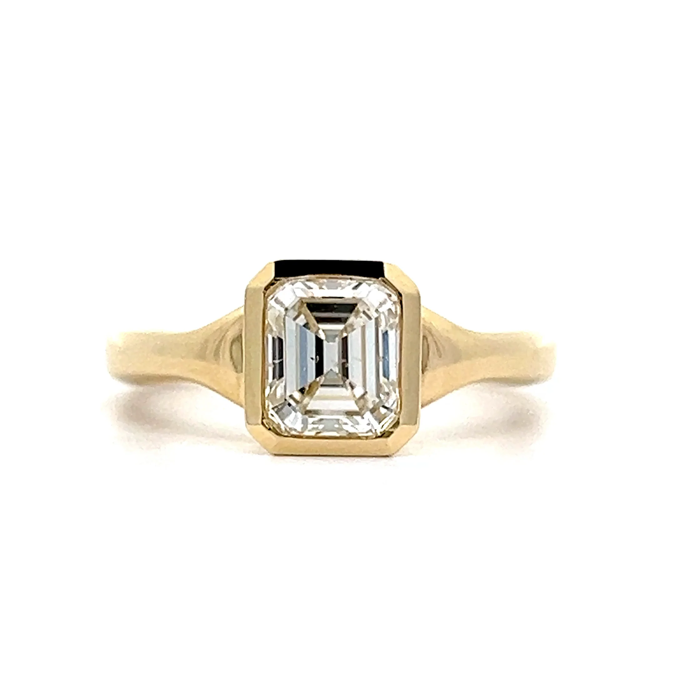1.44 Emerald Cut Diamond Engagement Ring in 14k - Image 4