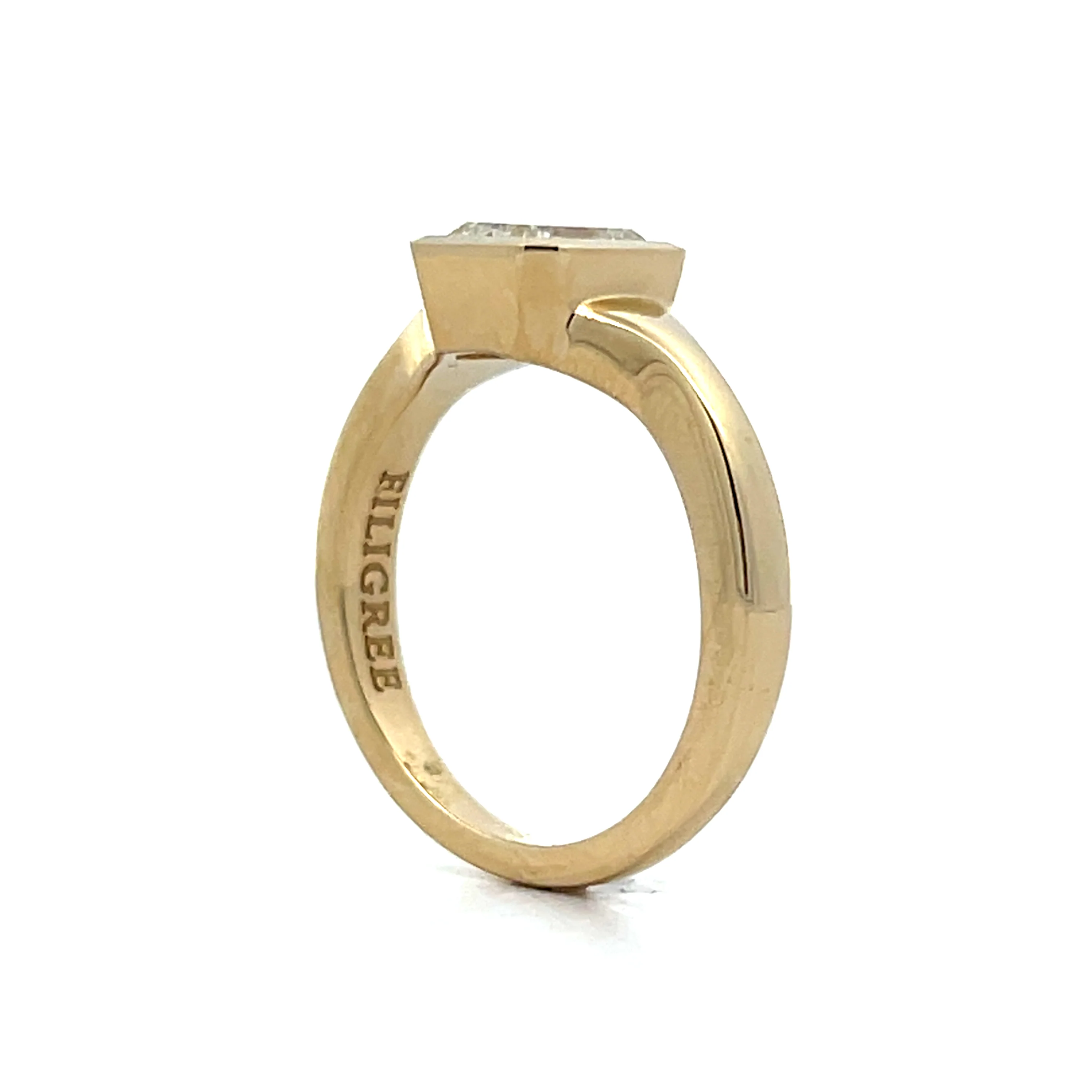 1.44 Emerald Cut Diamond Engagement Ring in 14k - Image 8