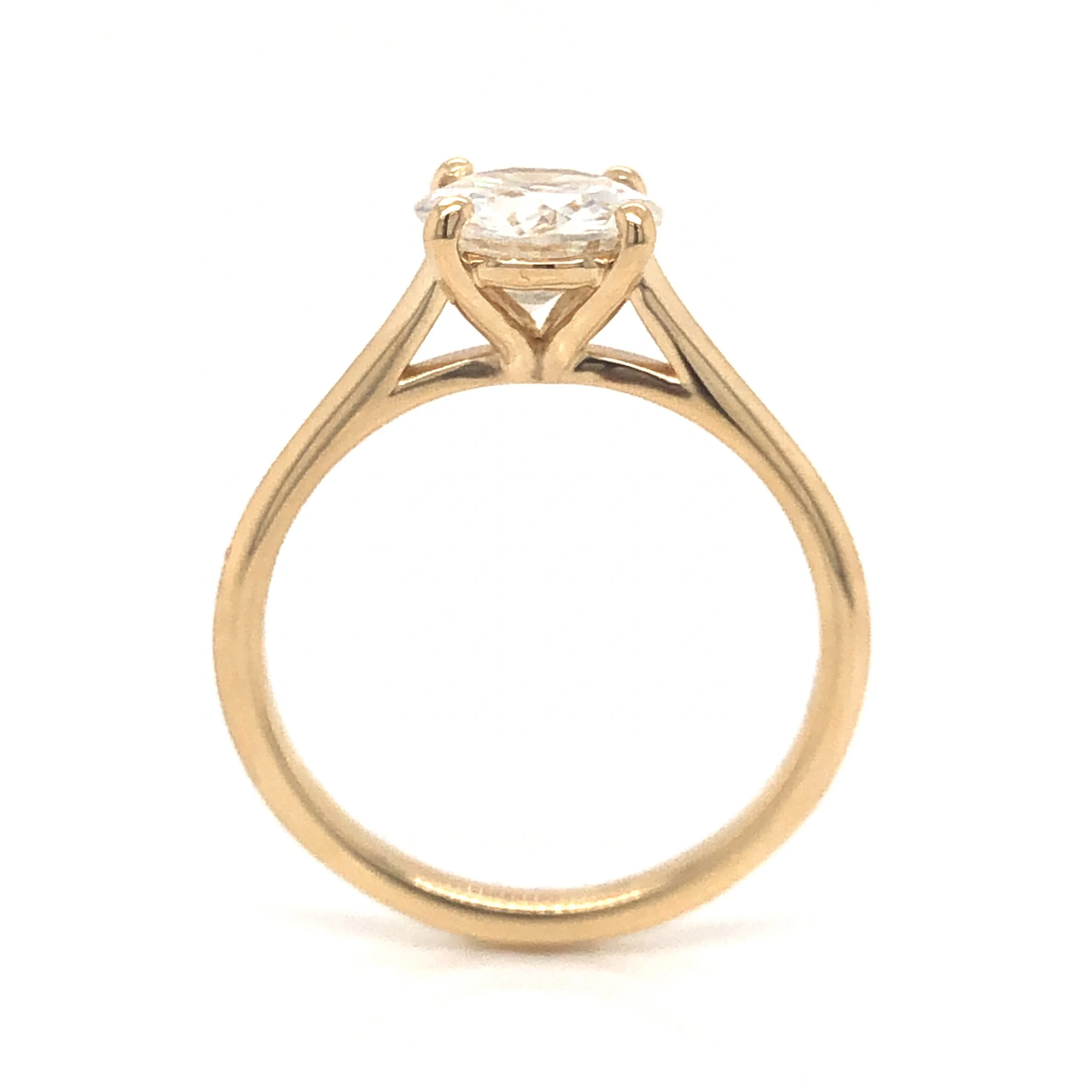 1.44 Solitaire Brilliant Cut Diamond Engagement Ring in 14K Yellow Gold - Image 4