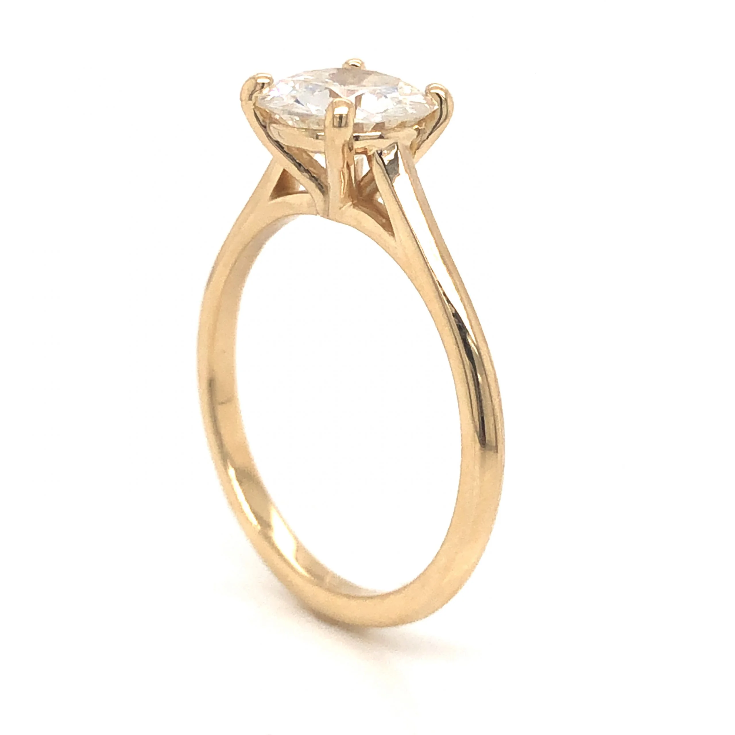 1.44 Solitaire Brilliant Cut Diamond Engagement Ring in 14K Yellow Gold - Image 5