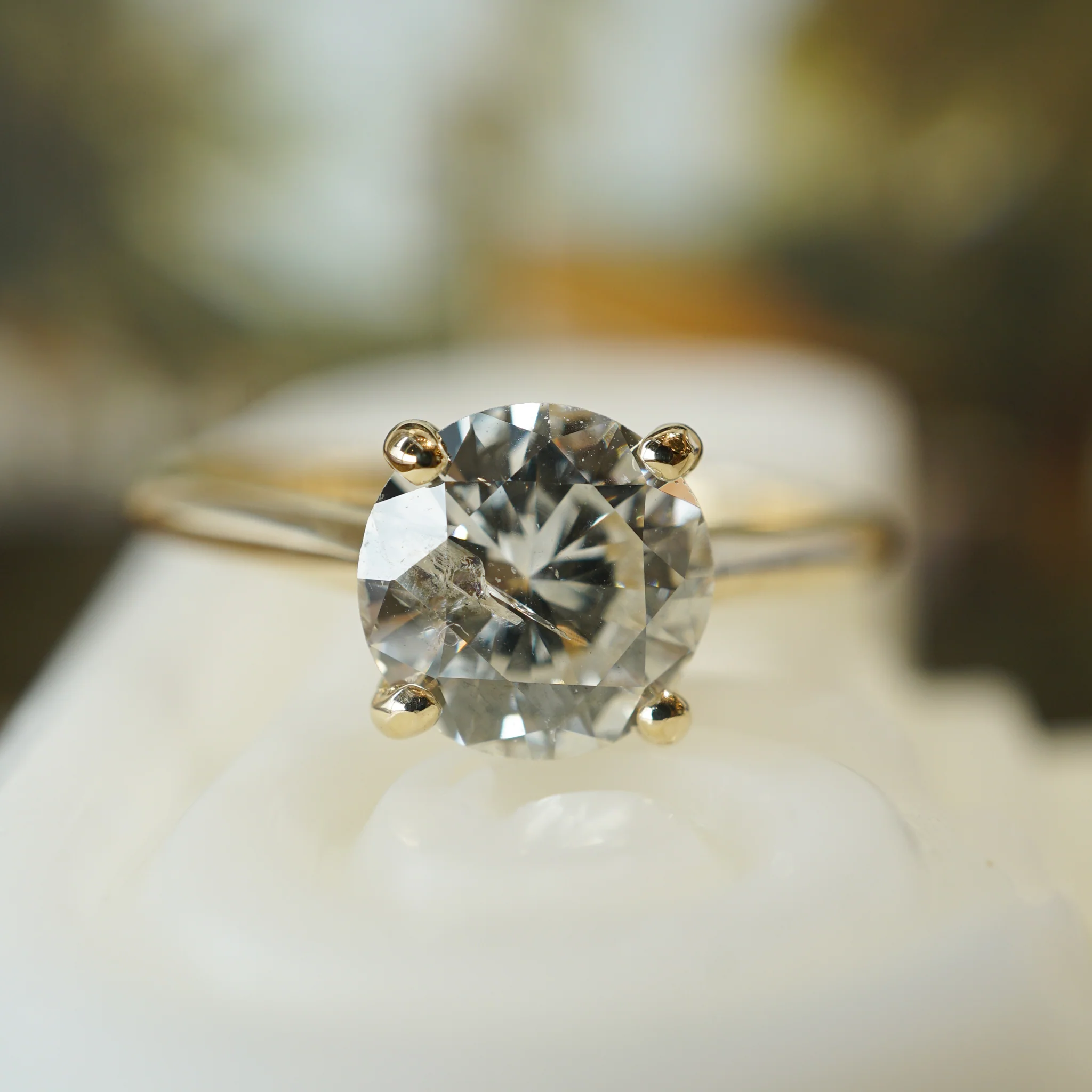 1.44 Solitaire Brilliant Cut Diamond Engagement Ring in 14K Yellow Gold - Image 7