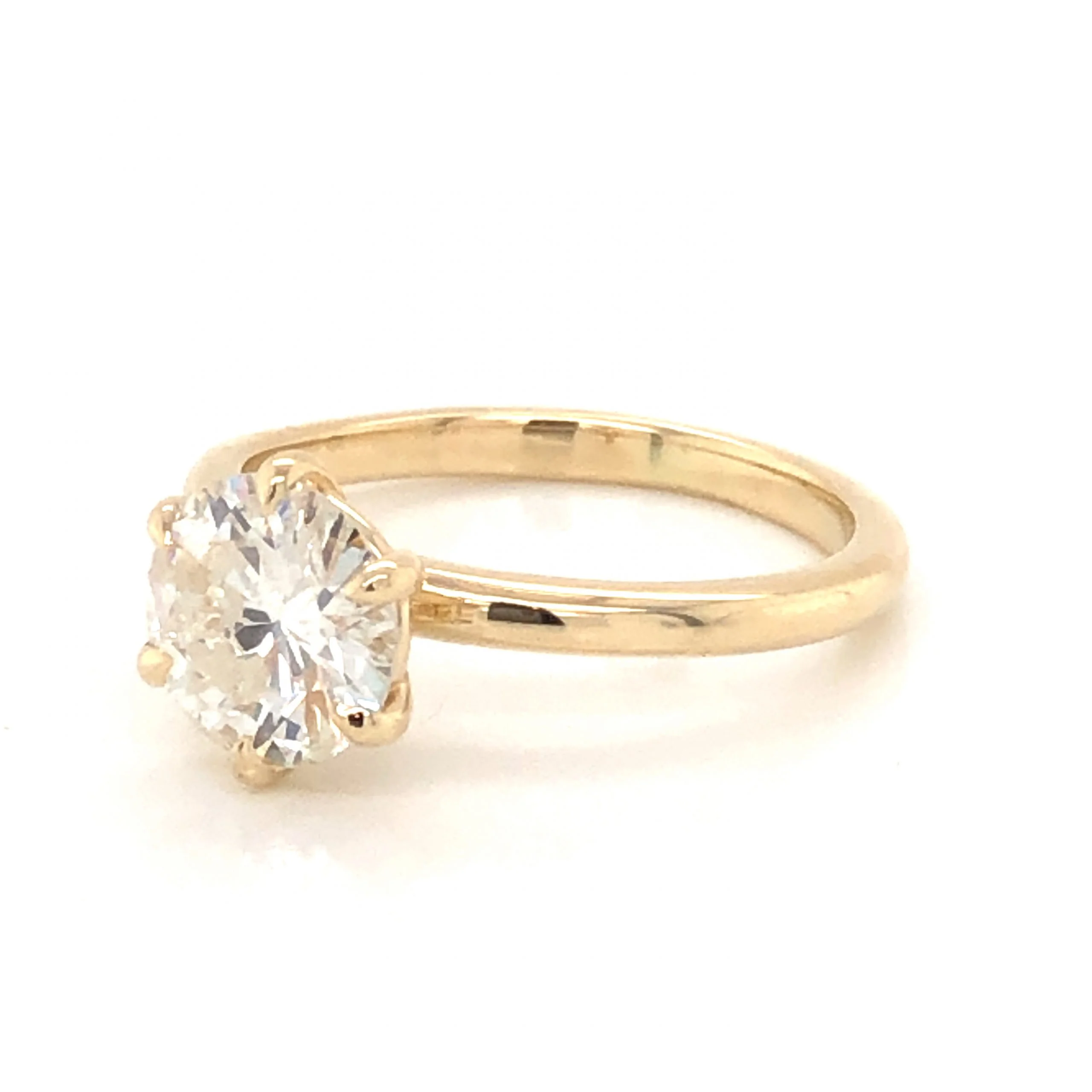 1.44 Solitaire Diamond Engagement Ring in 14K Yellow Gold - Image 2