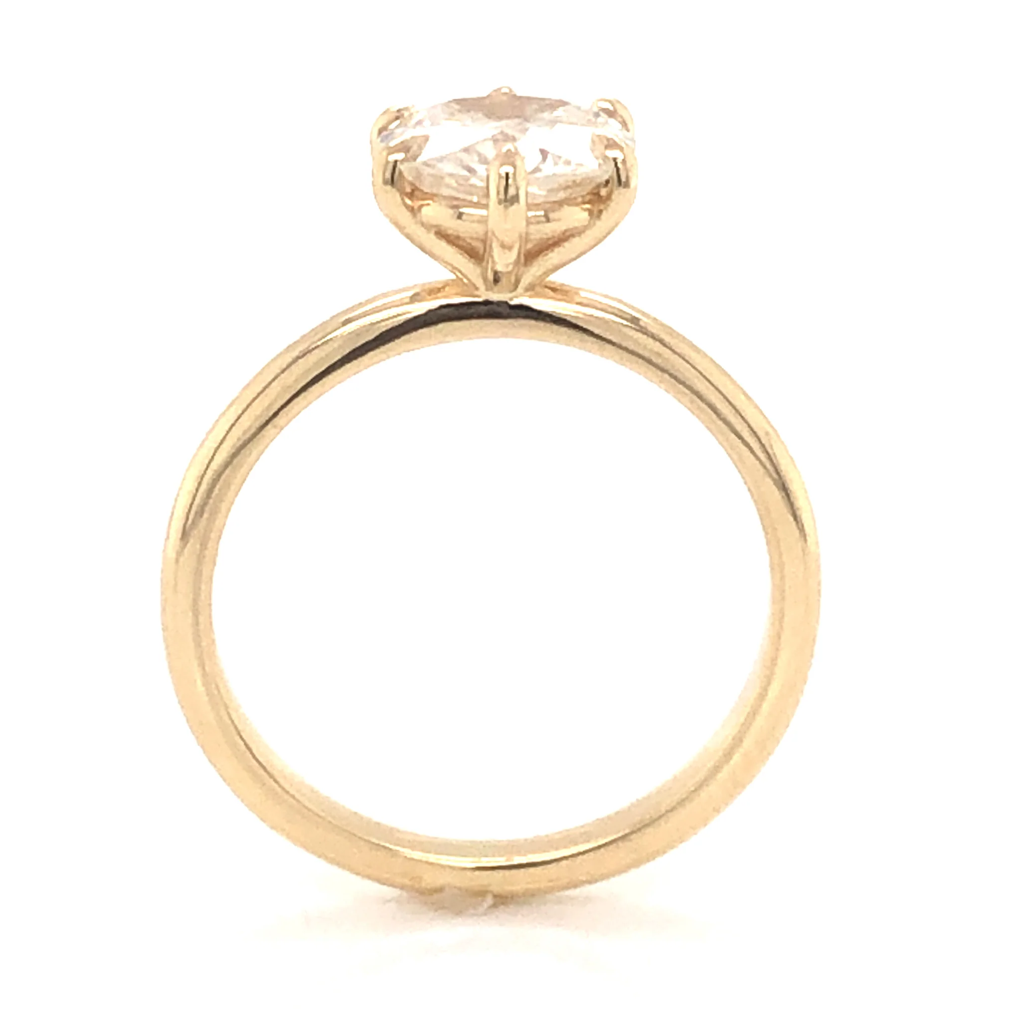 1.44 Solitaire Diamond Engagement Ring in 14K Yellow Gold - Image 4