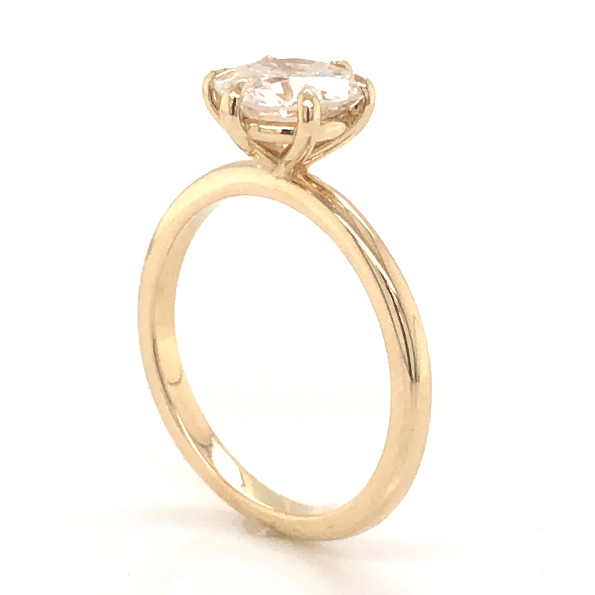 1.44 Solitaire Diamond Engagement Ring in 14K Yellow Gold - Image 5