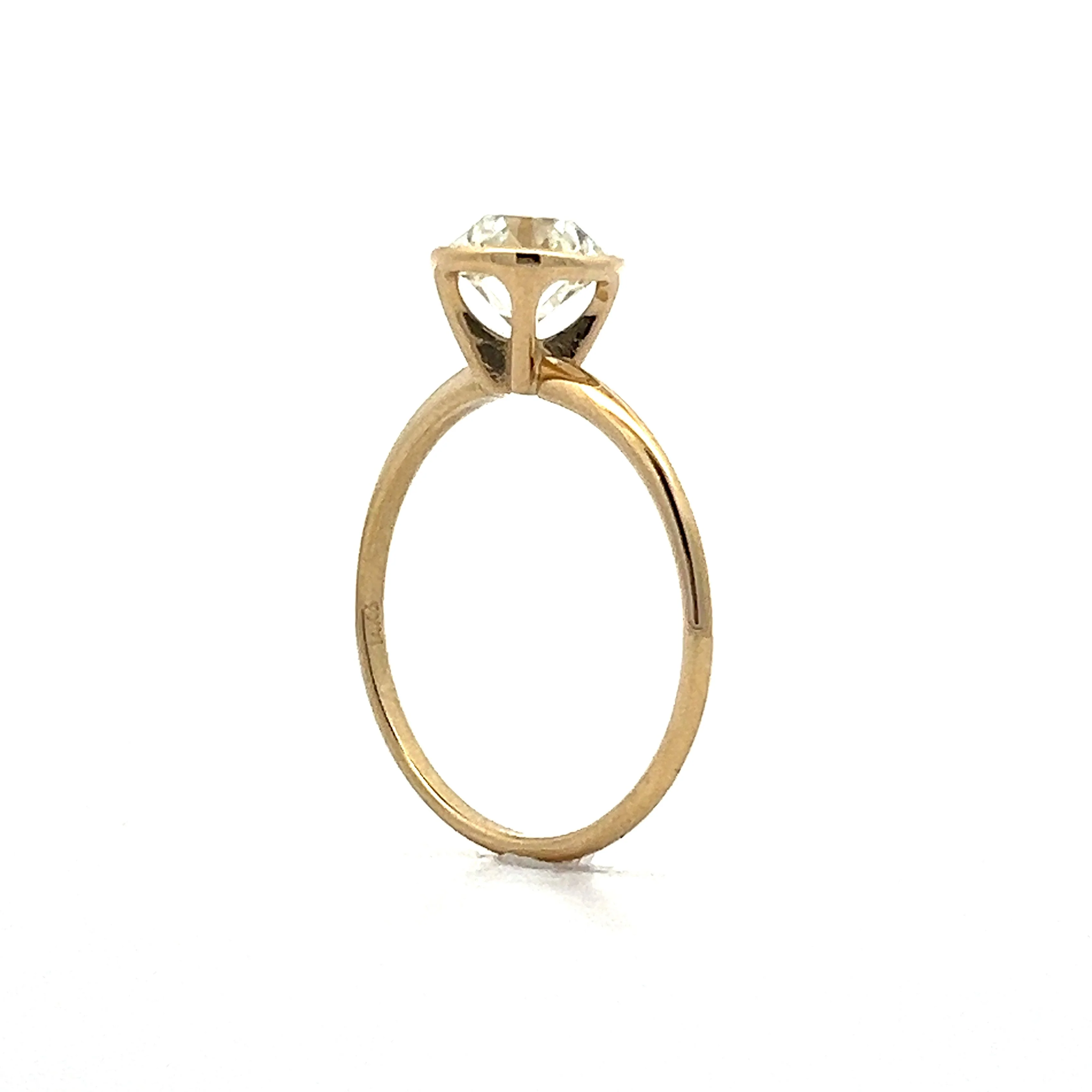 1.44 Old European Diamond Engagement Ring in Yellow Gold - Image 5