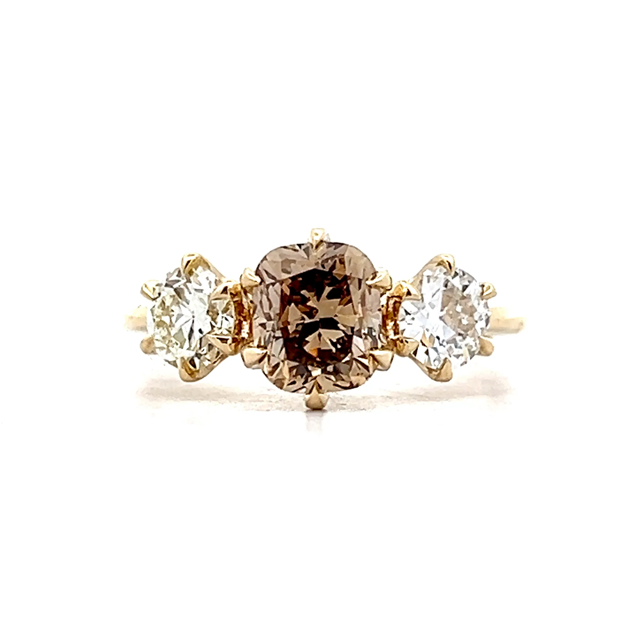 1.45 Three Stone Diamond Engagement Ring in 14k