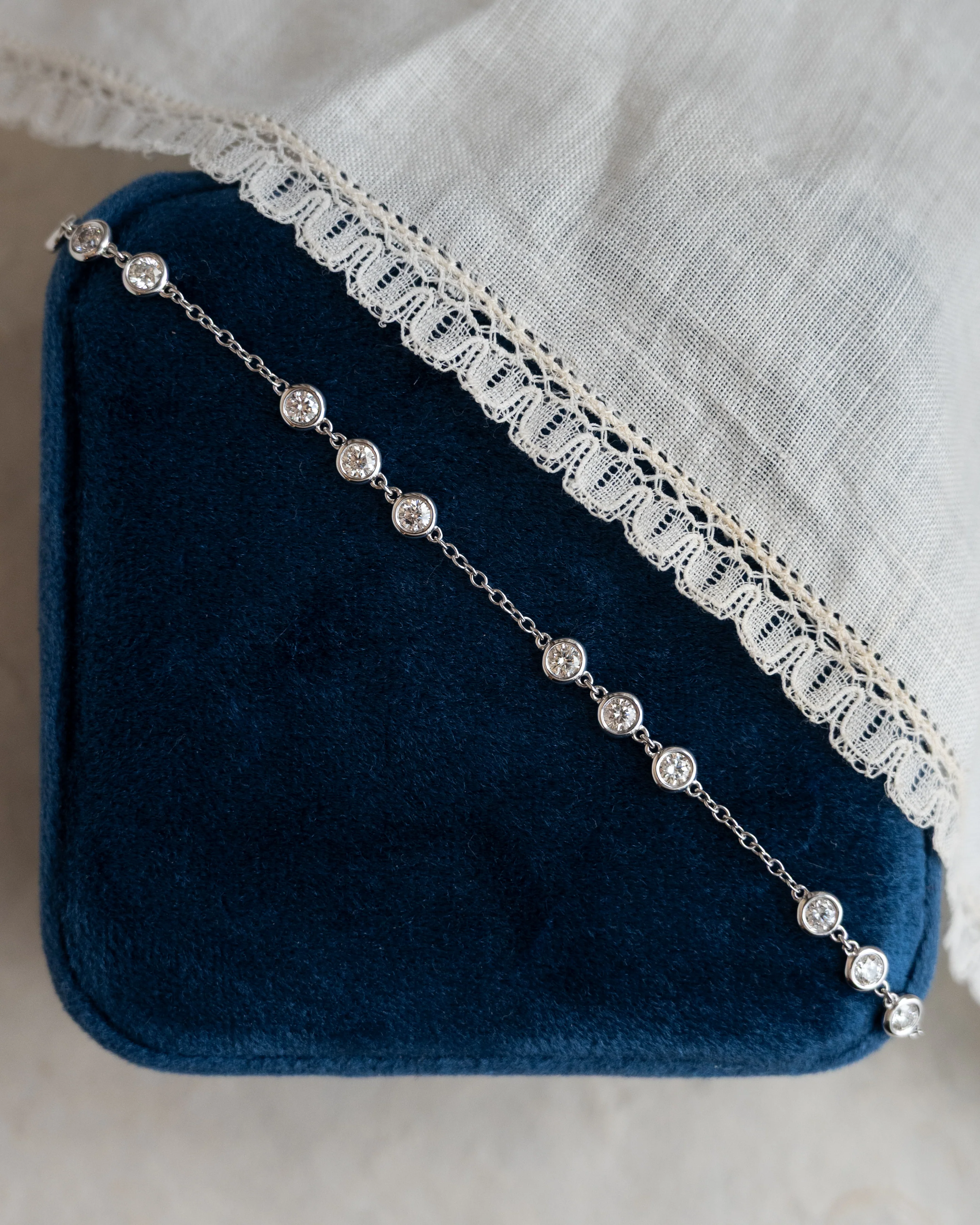 1.46 Diamond By The Yard Bracelet 14k White Gold - Image 5