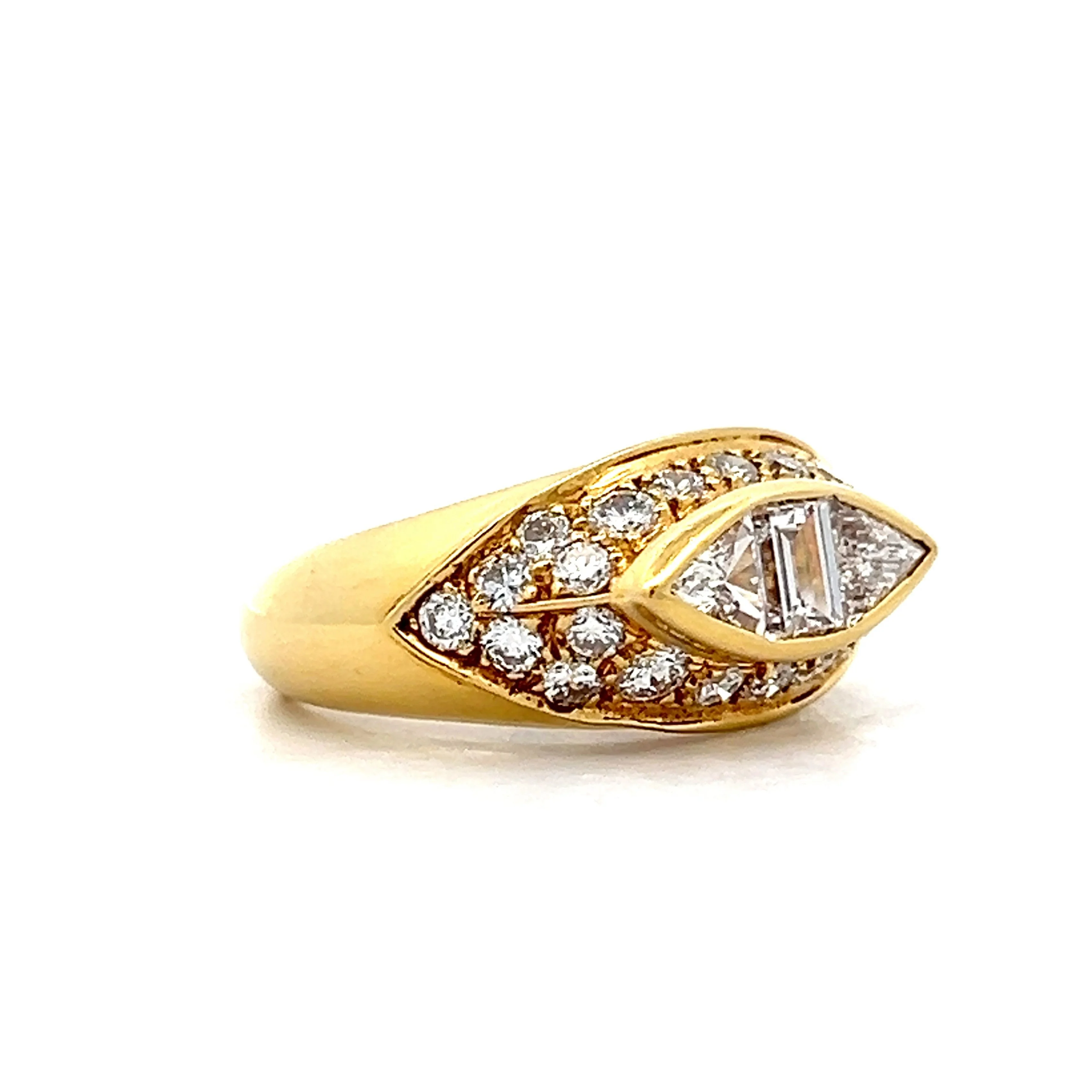 1.46 Diamond Cocktail Ring in 18k Yellow Gold - Image 3