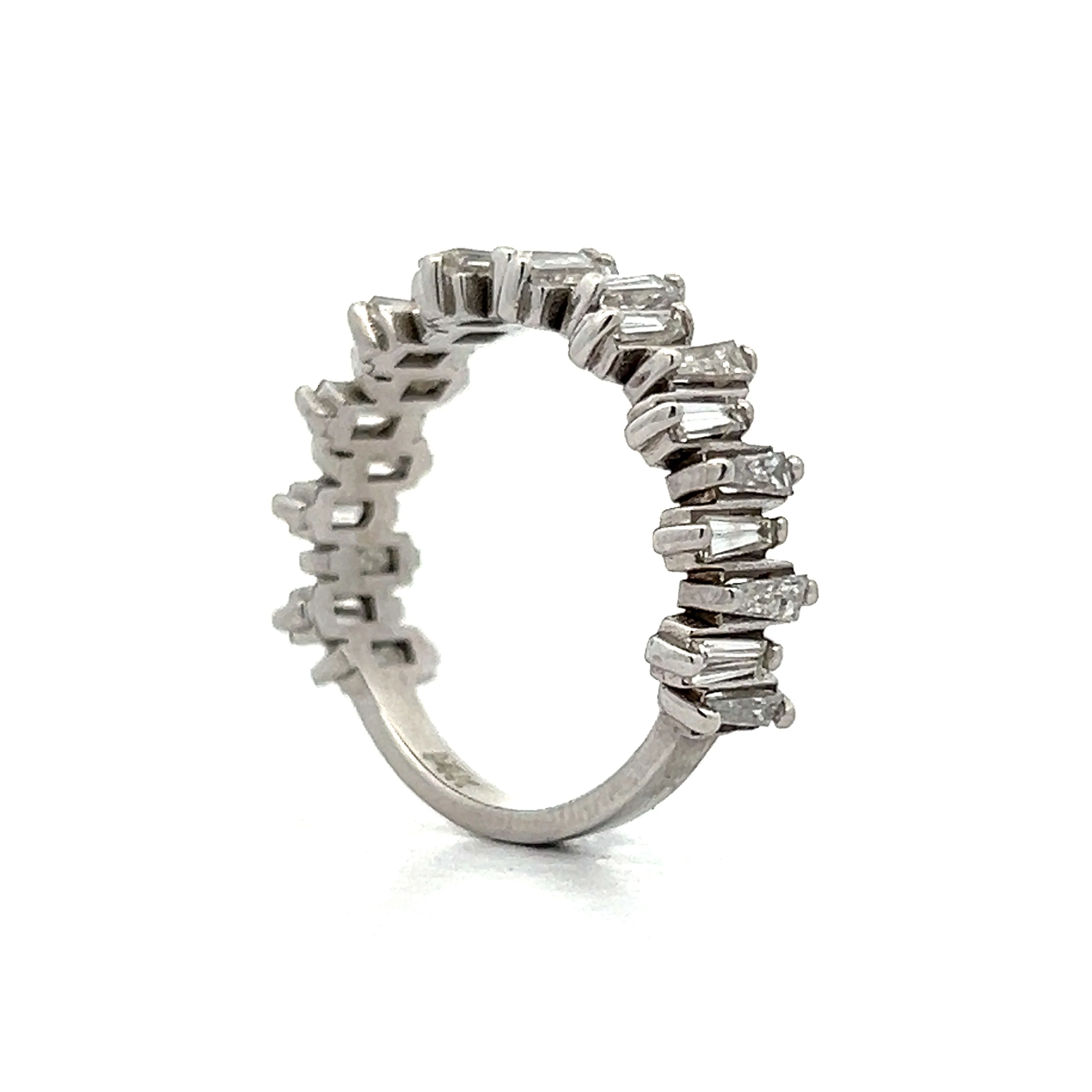 1.47 Baguette Diamond Ring in 14k White Gold - Image 5