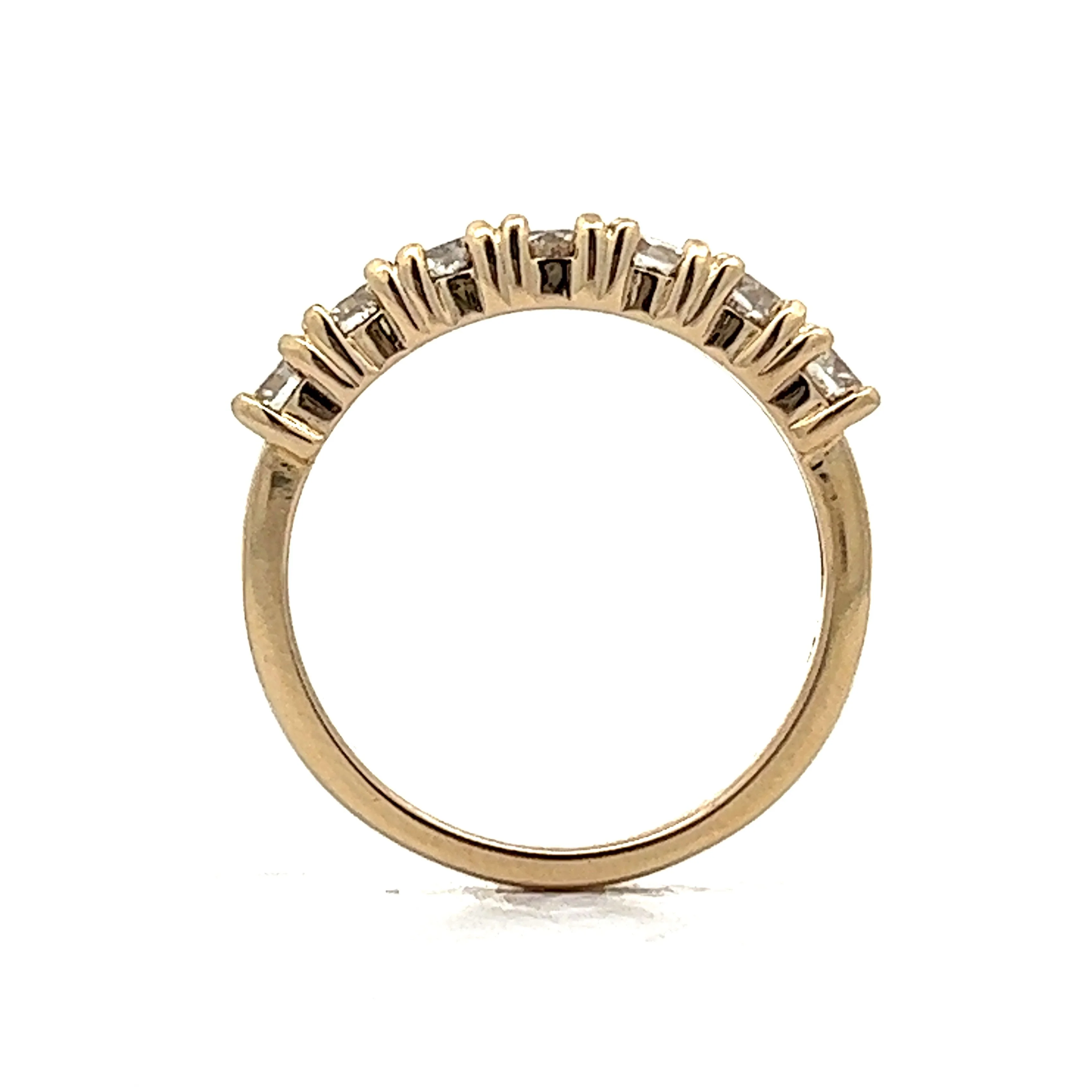 1.47 Round Brilliant Diamond Wedding Band in Yellow Gold - Image 5